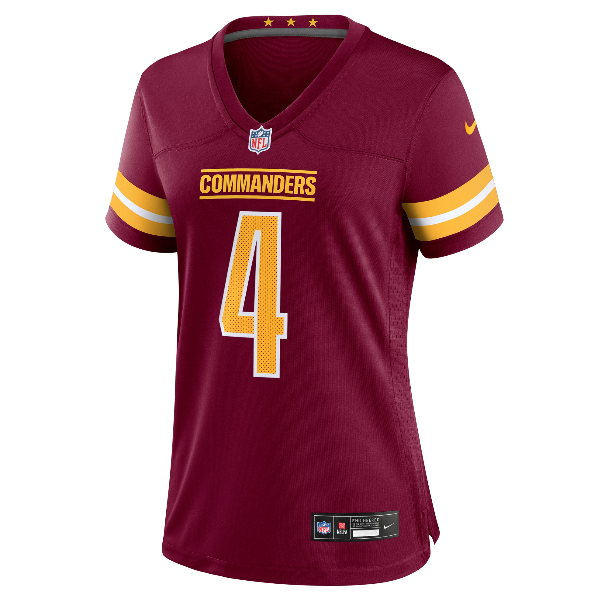 Alternative view of Women's Washington Commanders Frankie Luvu Burgundy Game Jersey JS4397 nicesnker