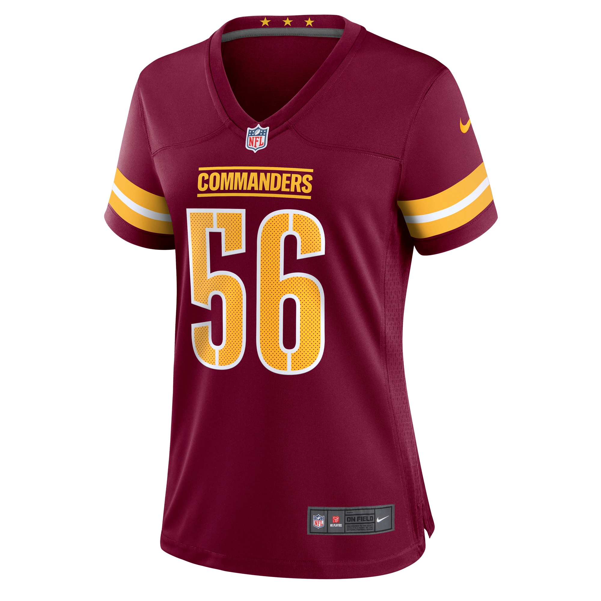 Alternative view of Women's Washington Commanders Jalen Harris Burgundy Game Jersey JS9071 nicesnker