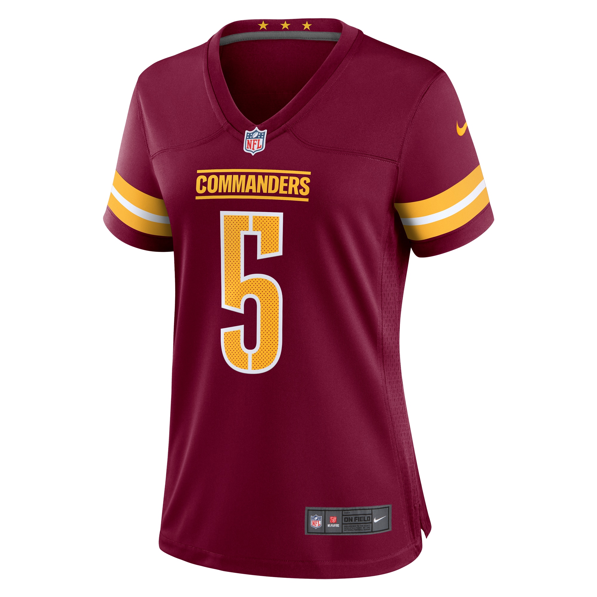 Alternative view of Women's Washington Commanders Jayden Daniels Burgundy Player Game Jersey JS1383 nicesnker