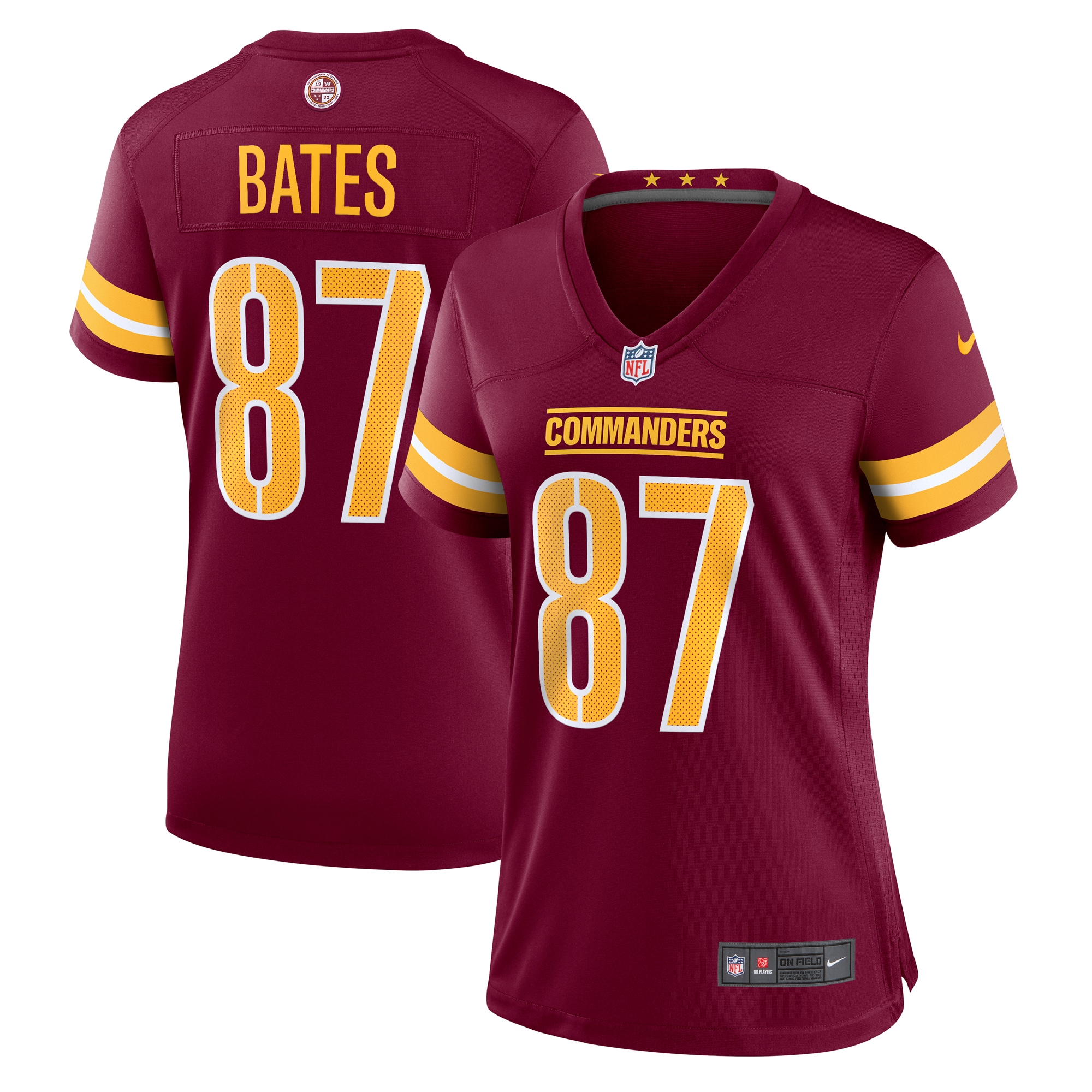 Women's Washington Commanders John Bates Burgundy Game Jersey JS6175 nicesnker
