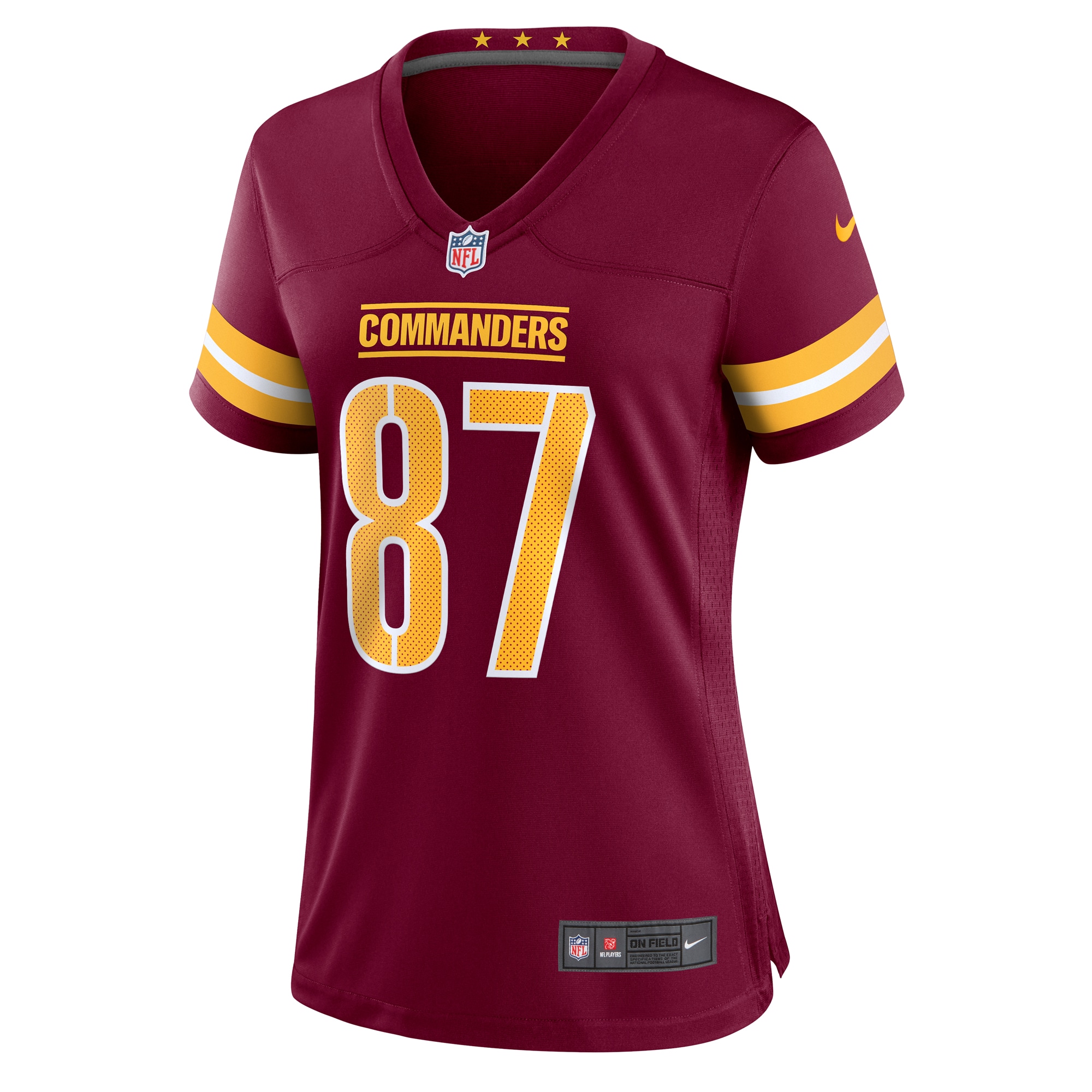 Alternative view of Women's Washington Commanders John Bates Burgundy Game Jersey JS6175 nicesnker