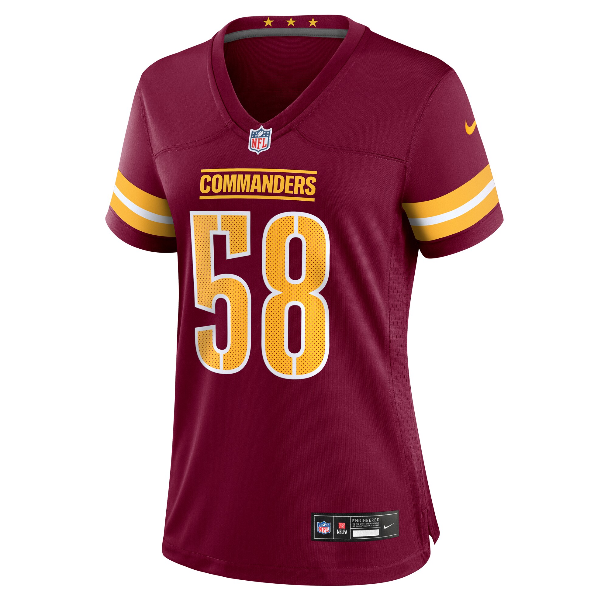 Alternative view of Women's Washington Commanders Magee Burgundy Game Jersey JS6672 nicesnker