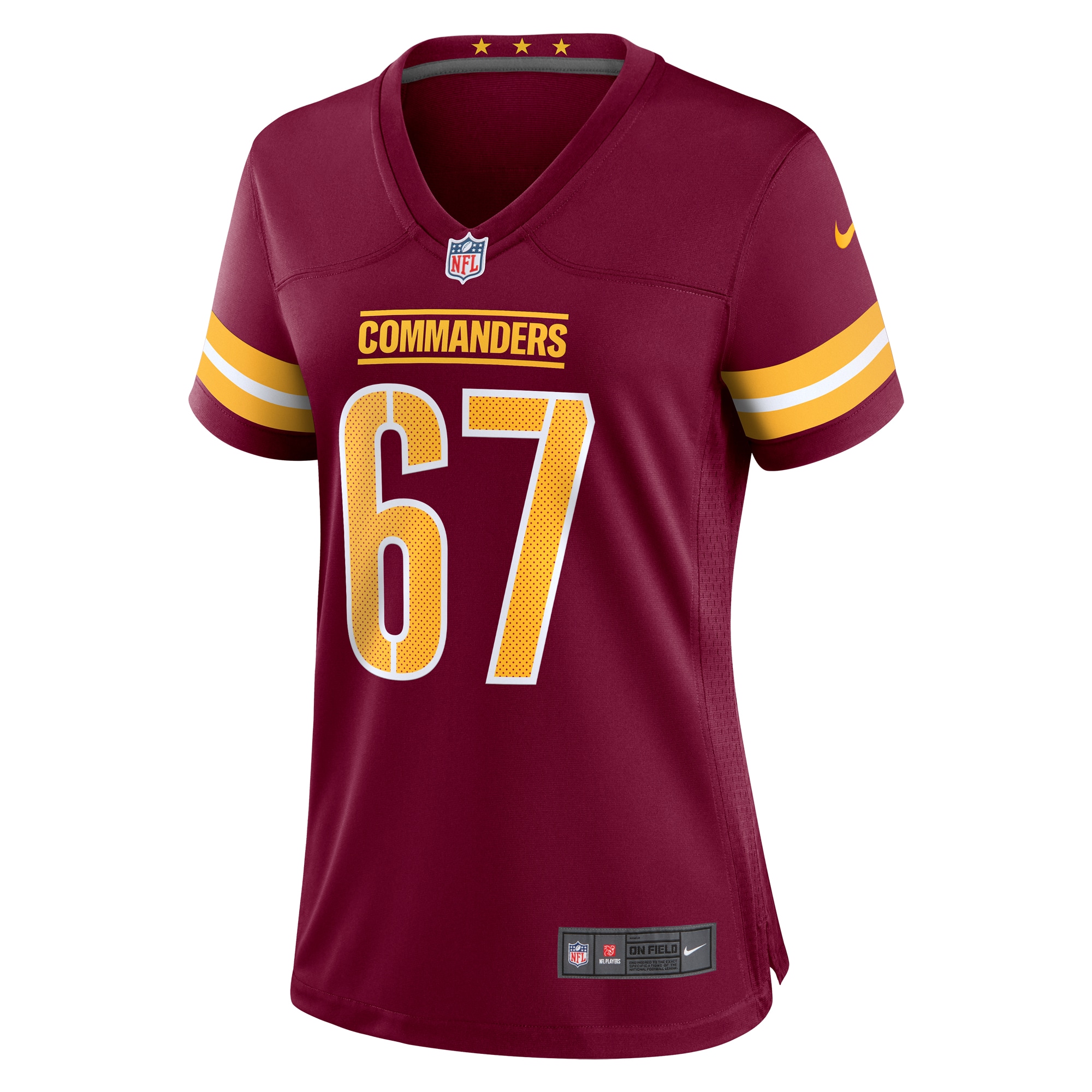 Alternative view of Women's Washington Commanders Nick Allegretti Burgundy Game Jersey JS4236 nicesnker