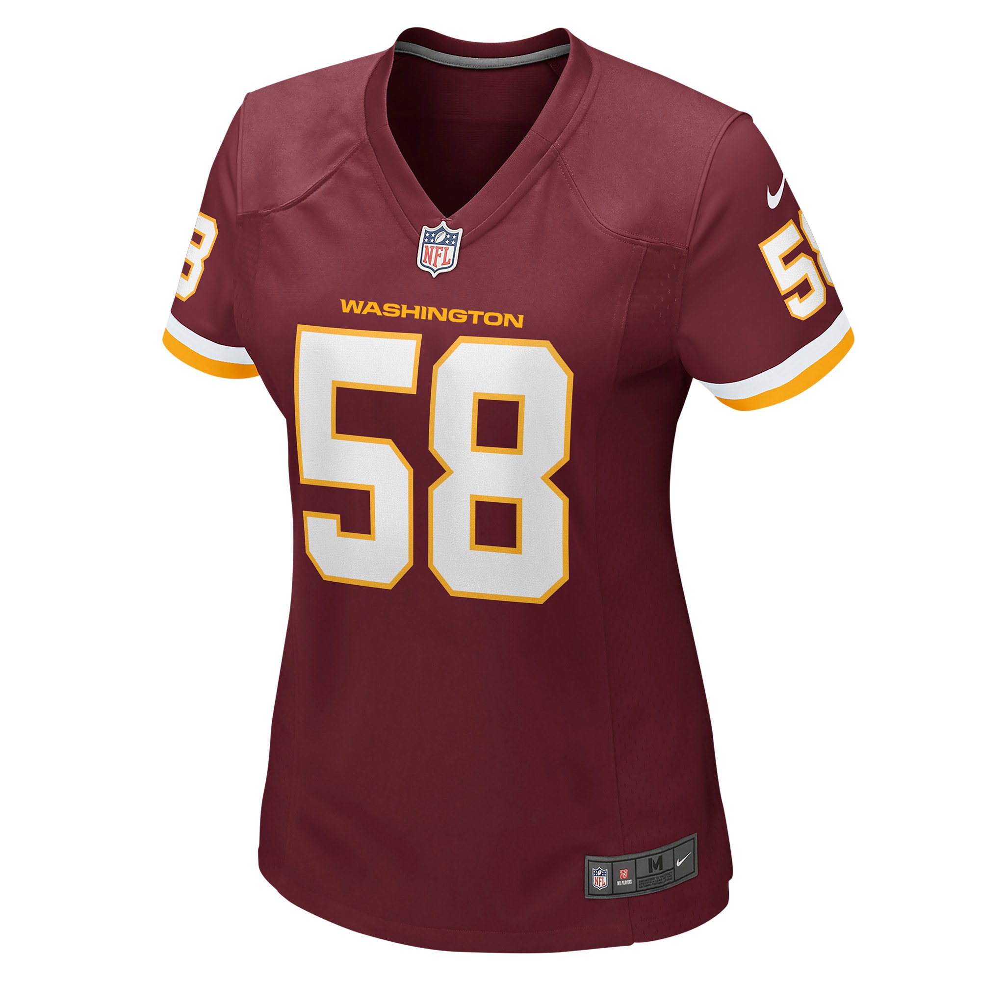 Alternative view of Women's Washington Football Team Shaka Toney Burgundy Game Jersey JS7221 nicesnker