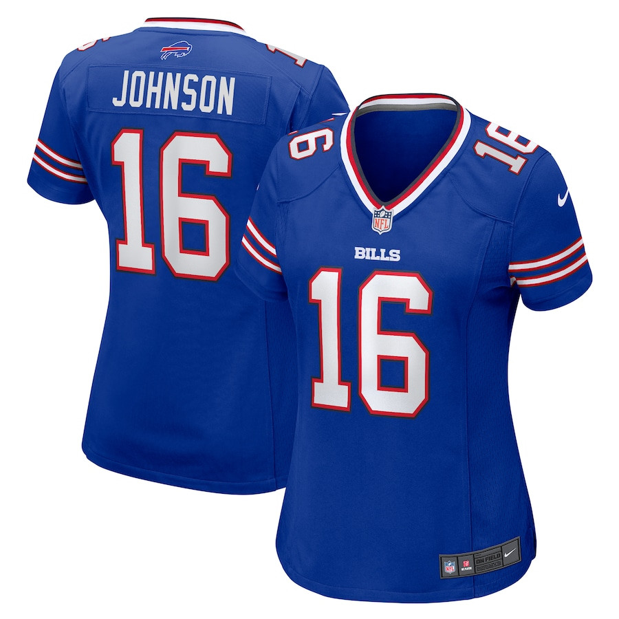Xavier Johnson 16 Buffalo Bills Women's Game Jersey - Royal JS8346 nicesnker