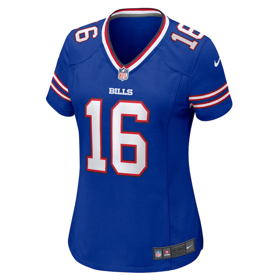 Alternative view of Xavier Johnson 16 Buffalo Bills Women's Game Jersey - Royal JS8346 nicesnker