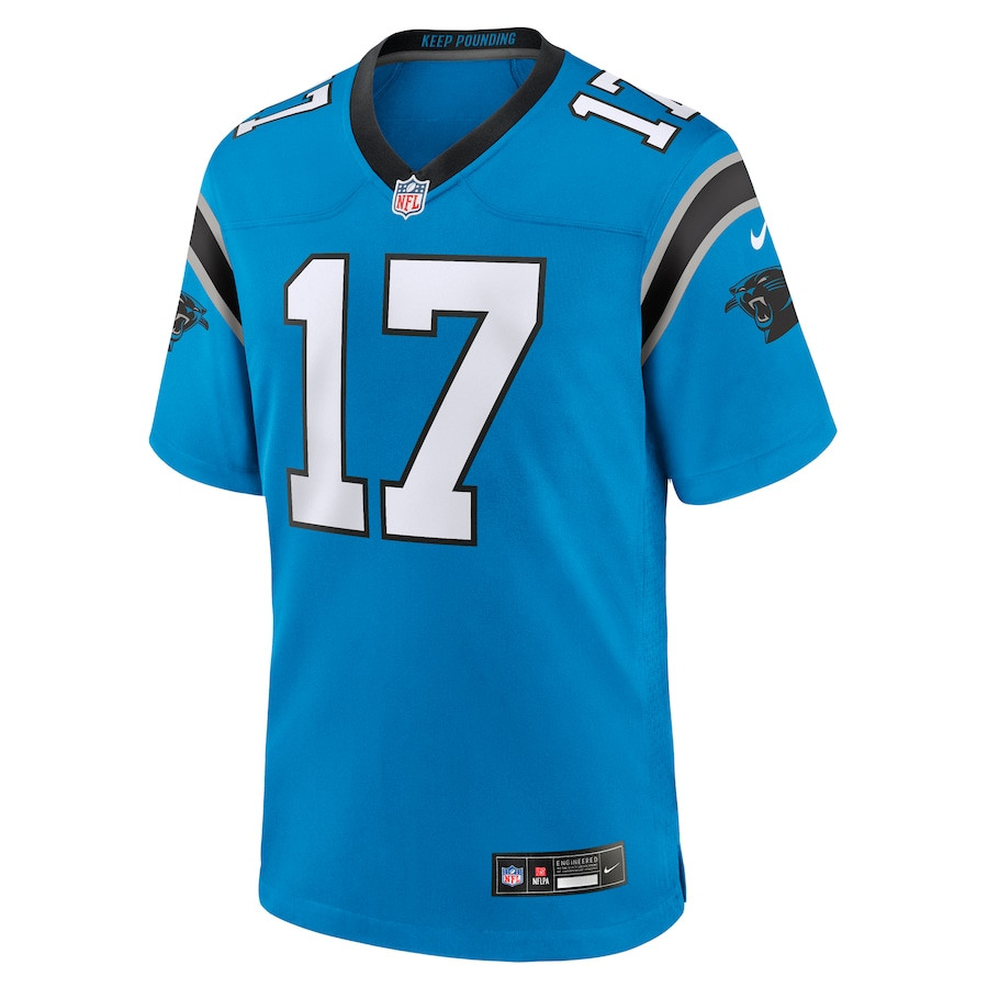 Alternative view of Xavier Legette 17 Carolina Panthers Alternate Game Men Jersey - Blue JS7219 nicesnker