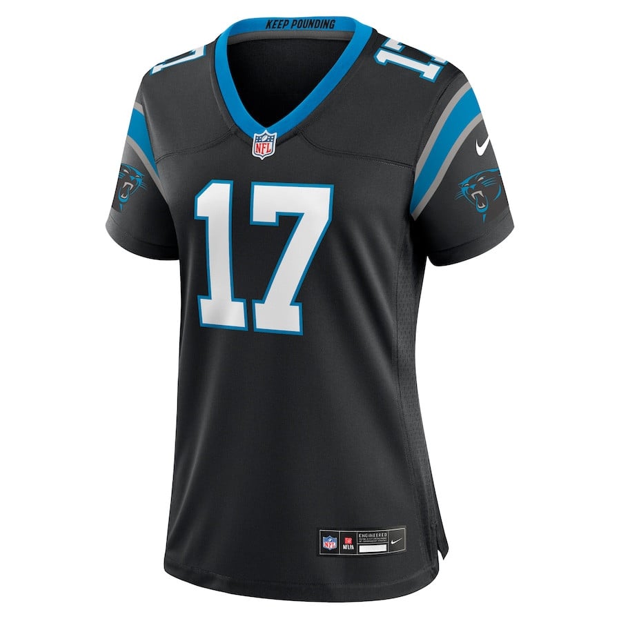 Alternative view of Xavier Legette 17 Carolina Panthers Women's Game Jersey - Black JS7690 nicesnker