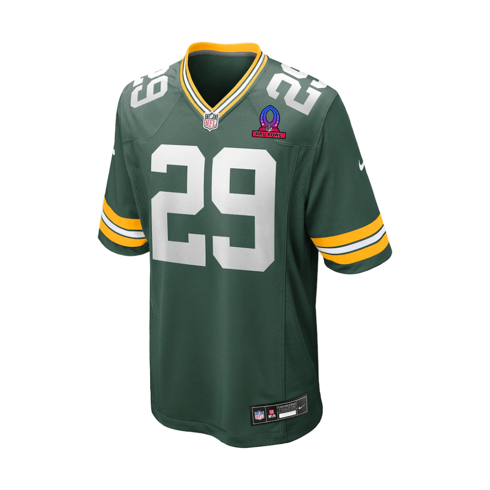 Alternative view of Xavier McKinney 29 Green Bay Packers 2025 Pro Bowl Patch Game Men Jersey - Green JS3252 nicesnker