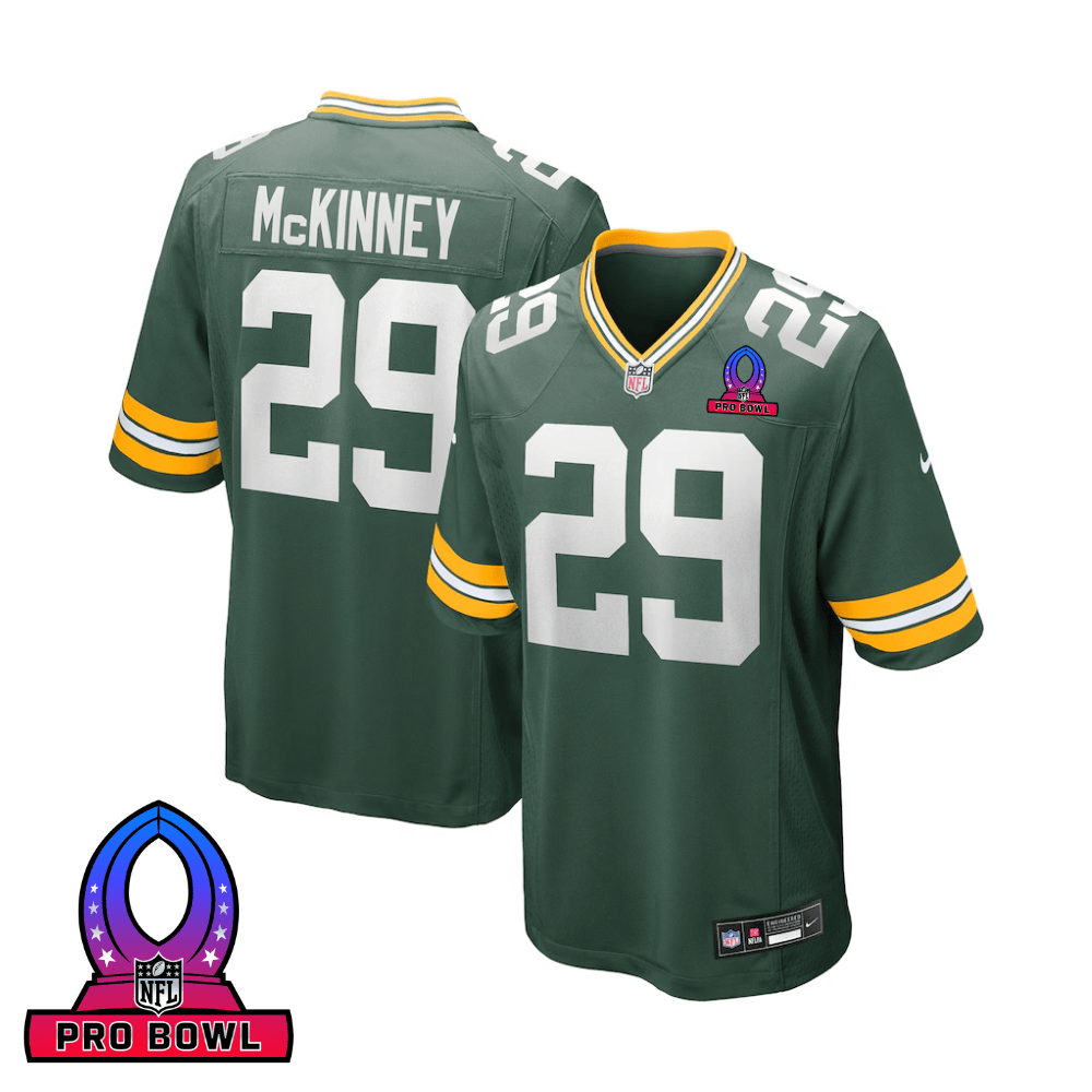 Xavier McKinney 29 Green Bay Packers 2025 Pro Bowl Patch Game Men Jersey - Green JS3252 nicesnker