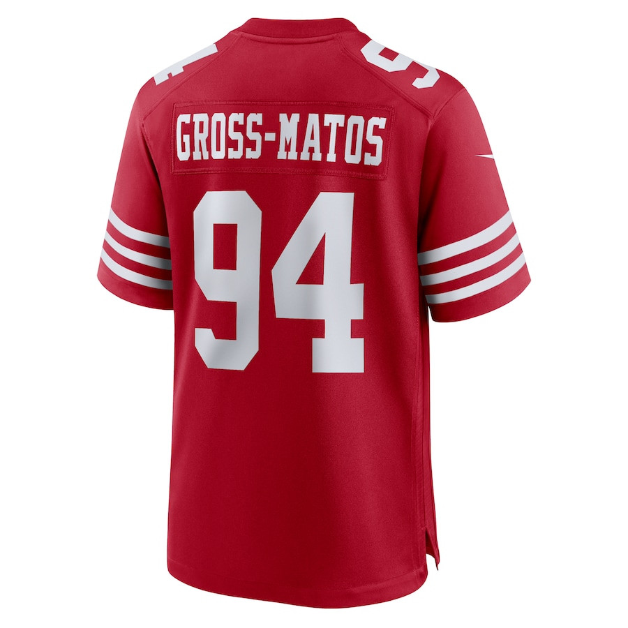 Alternative view of Yetur Gross-Matos 94 San Francisco 49ers Team Game Men Jersey - Scarlet JS2923 nicesnker