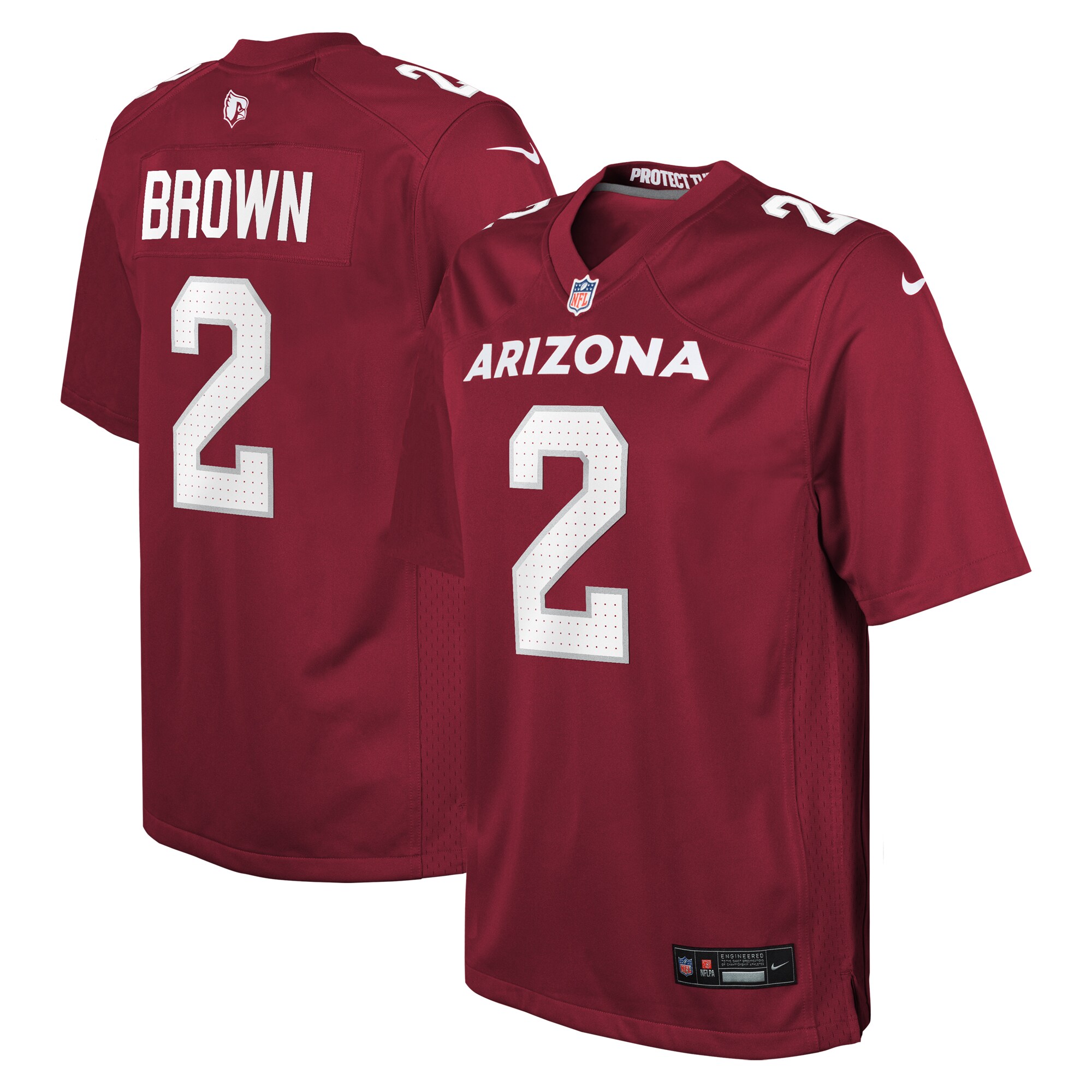 Youth Arizona Cardinals Marquise Brown Cardinal Game Jersey JS5668 nicesnker