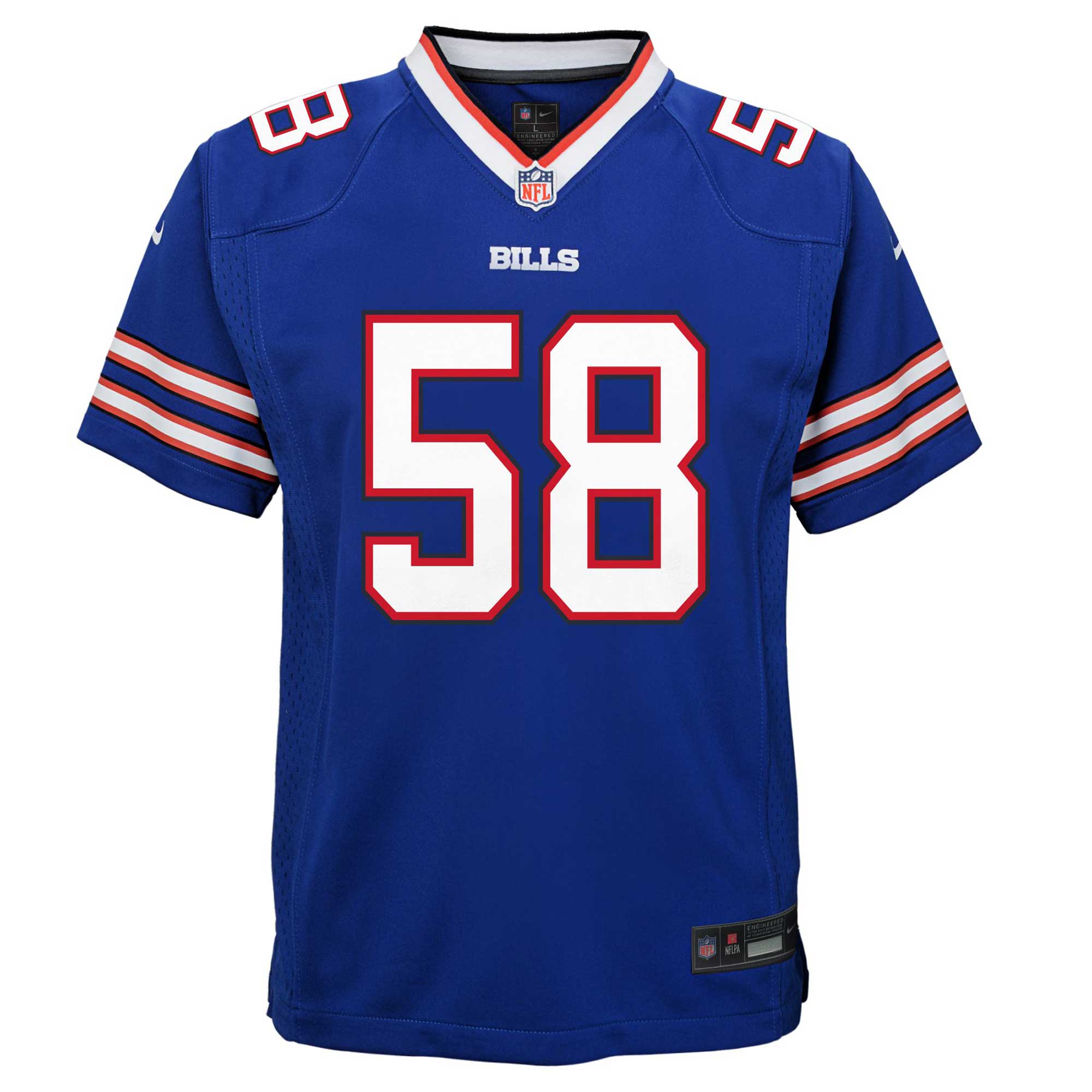 Alternative view of Youth Buffalo Bills Matt Milano Royal Team Player Game Jersey JS7613 nicesnker