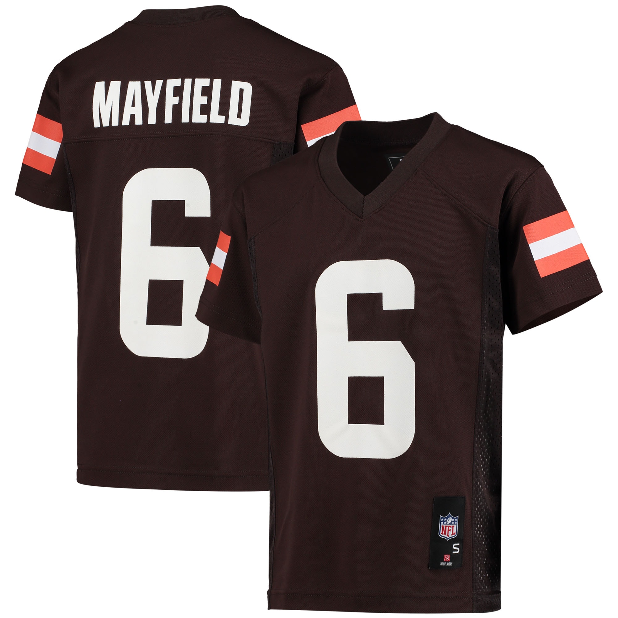Youth Cleveland Browns Baker Mayfield Brown Player Jersey JS6050 nicesnker