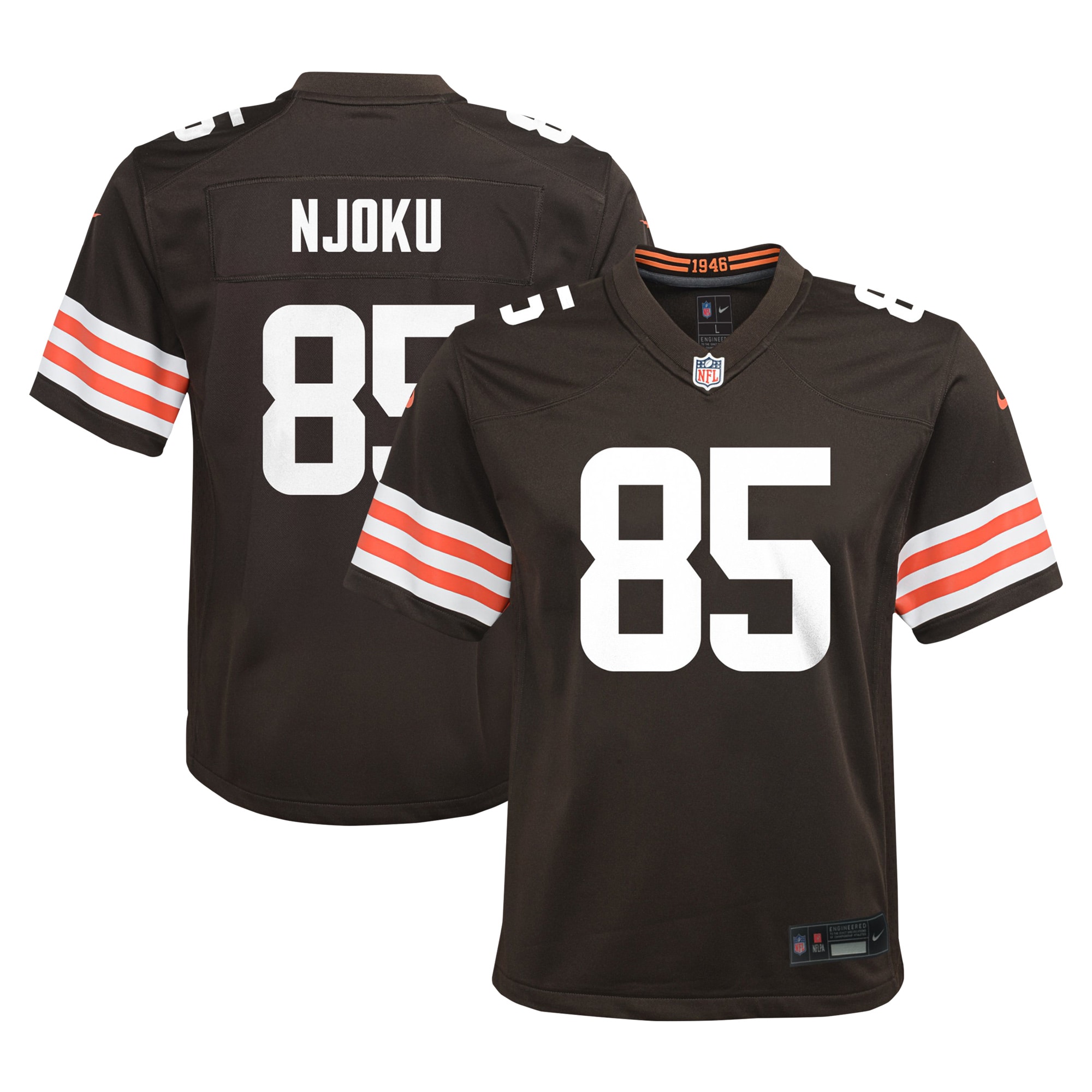 Youth Cleveland Browns David Njoku Brown Game Jersey JS7918 nicesnker