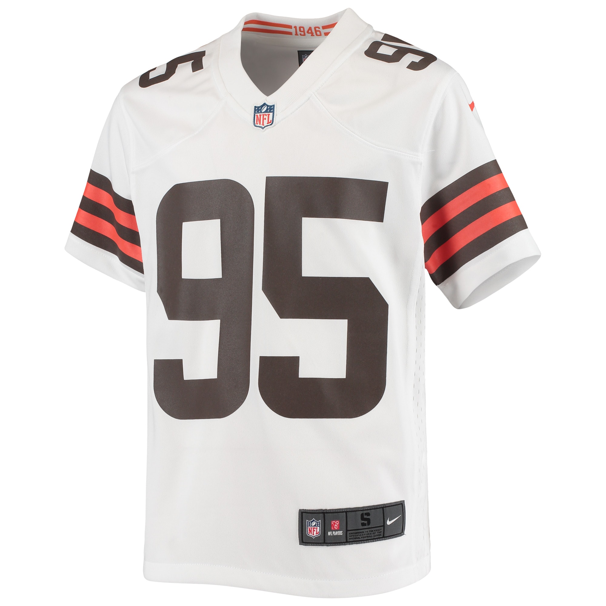 Alternative view of Youth Cleveland Browns Myles Garrett White Game Jersey JS4961 nicesnker