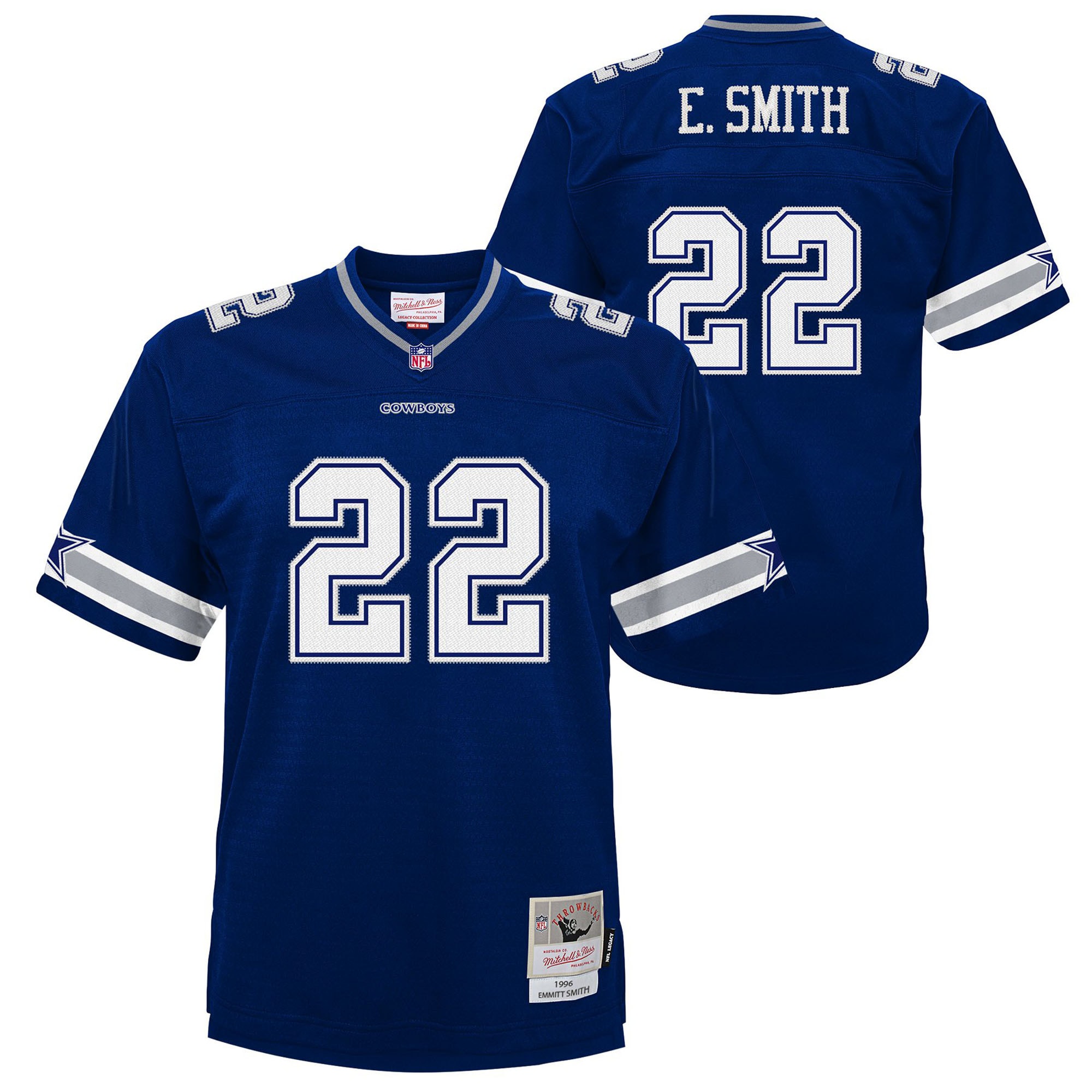 Youth Dallas Cowboys Emmitt Smith Mitchell & Ness Navy 1996 Legacy Jersey JS4467 nicesnker