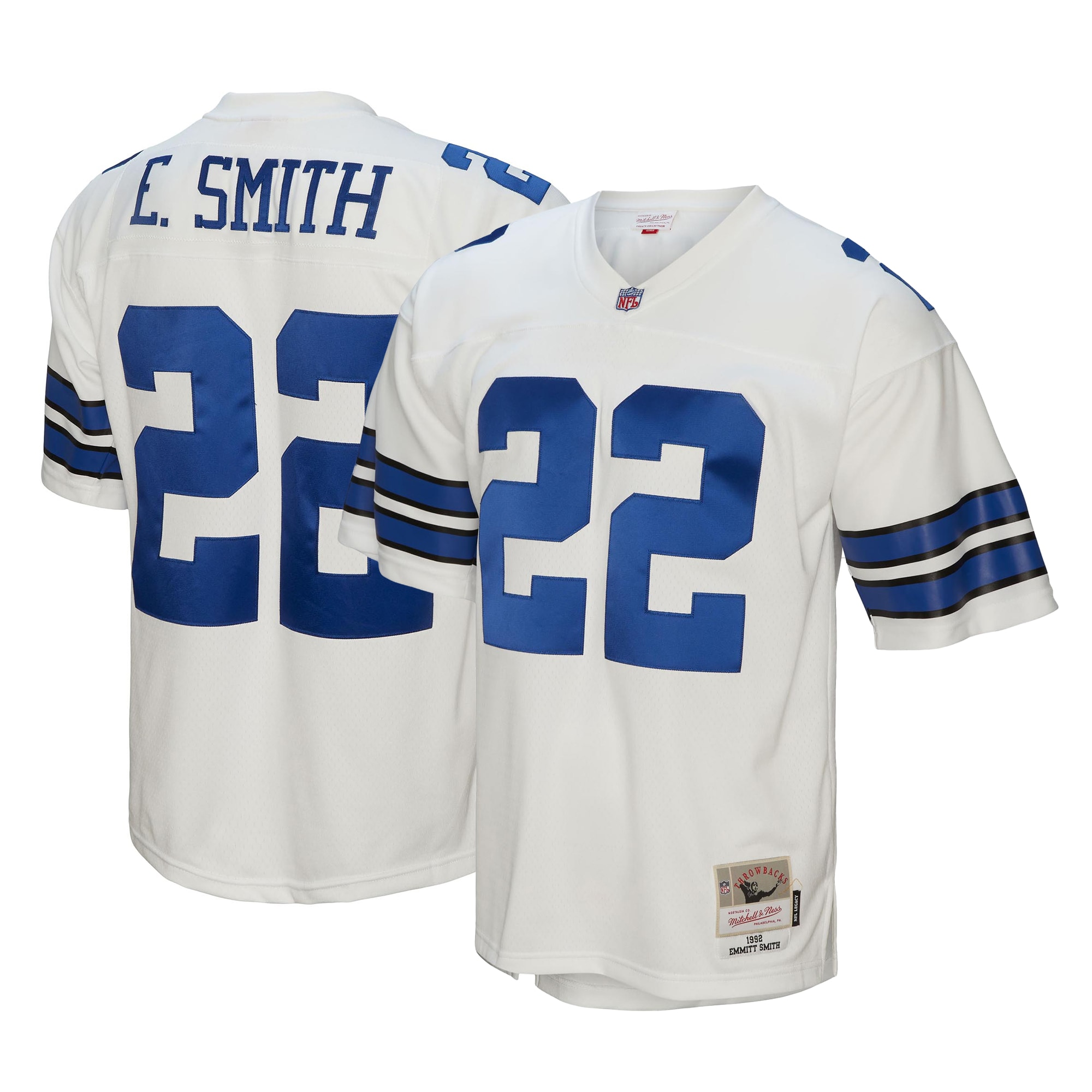 Youth Dallas Cowboys Emmitt Smith Mitchell & Ness White Retired Player Legacy Jersey JS8849 nicesnker