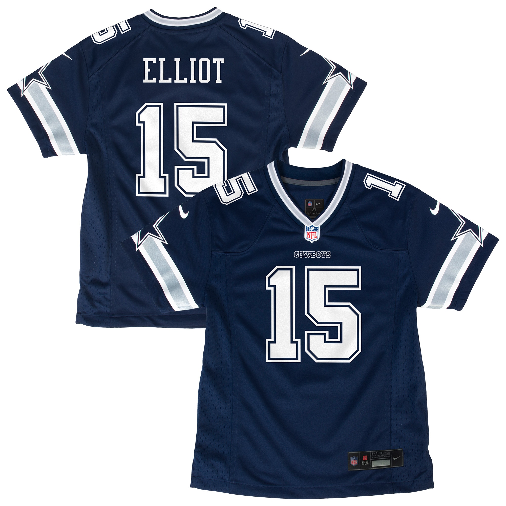 Youth Dallas Cowboys Ezekiel Elliott Navy Game Jersey JS9978 nicesnker