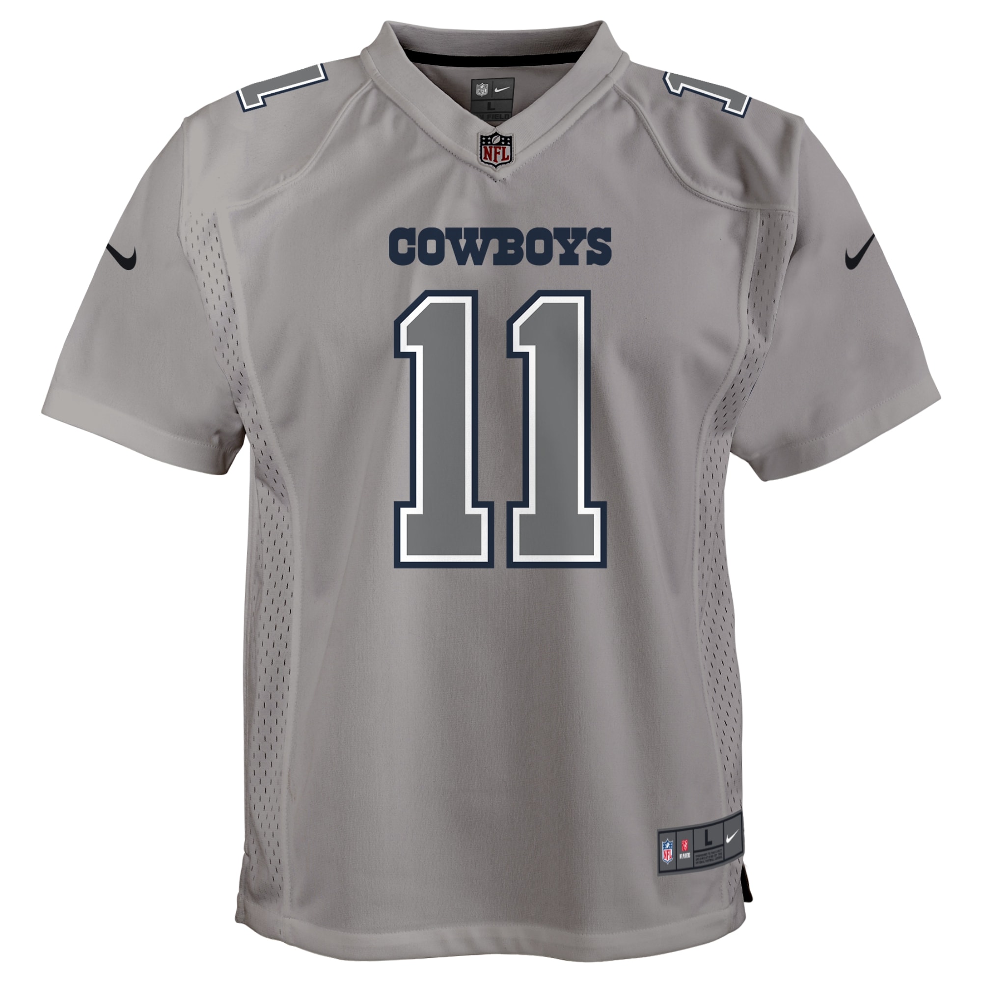 Alternative view of Youth Dallas Cowboys Micah Parsons Gray Atmosphere Game Jersey JS9510 nicesnker