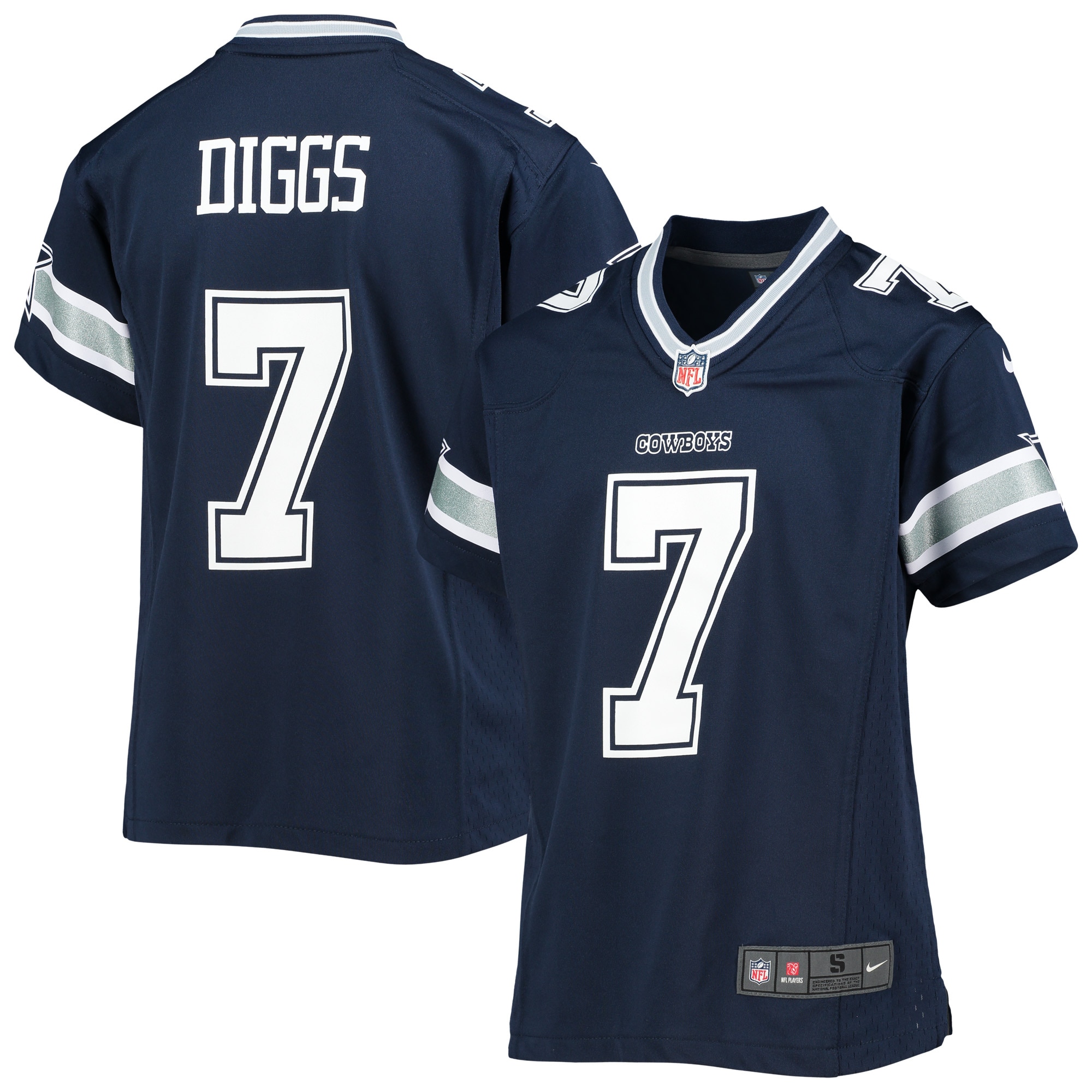 Youth Dallas Cowboys Trevon Diggs Navy Game Jersey JS2300 nicesnker