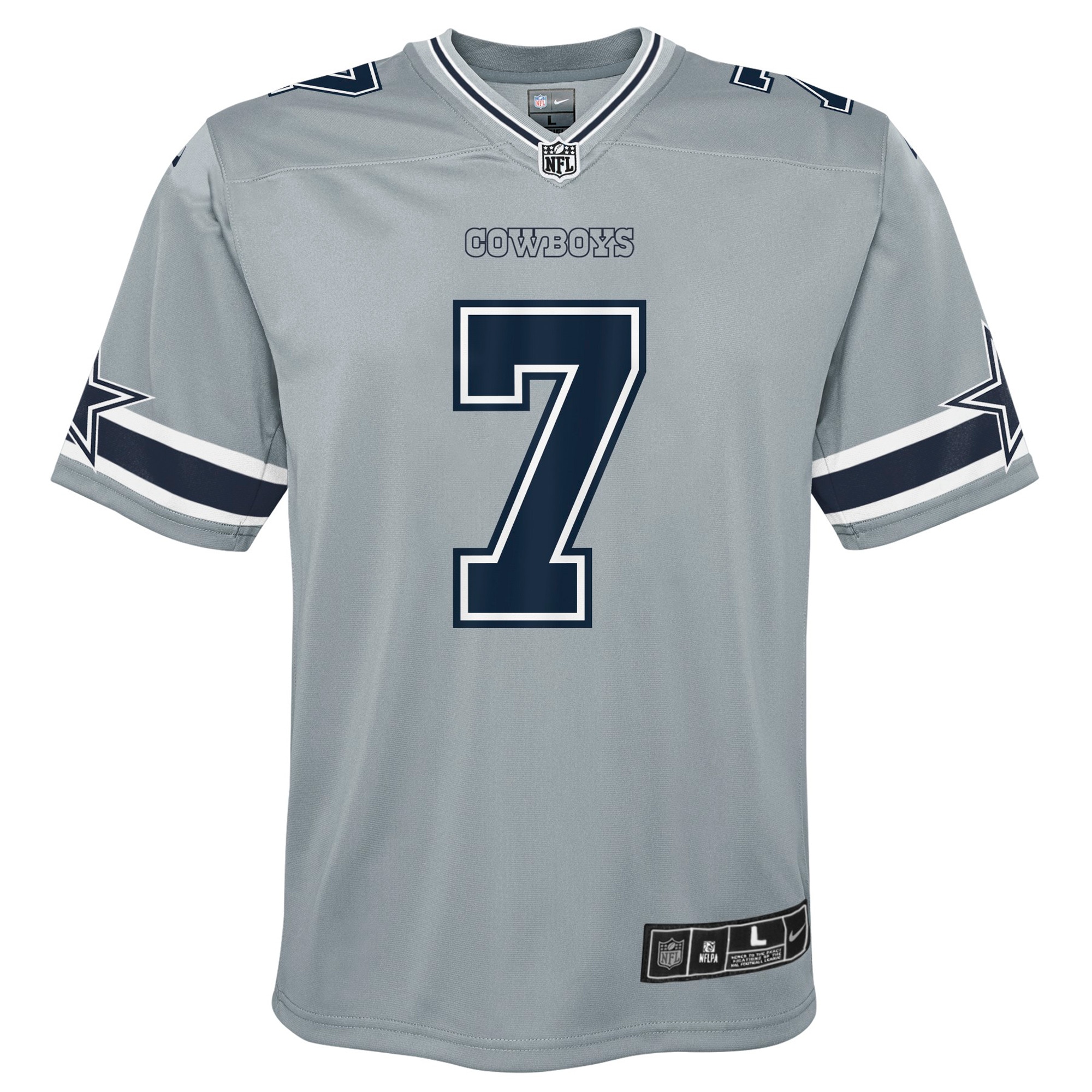 Alternative view of Youth Dallas Cowboys Trevon Diggs Silver Inverted Game Jersey JS1351 nicesnker
