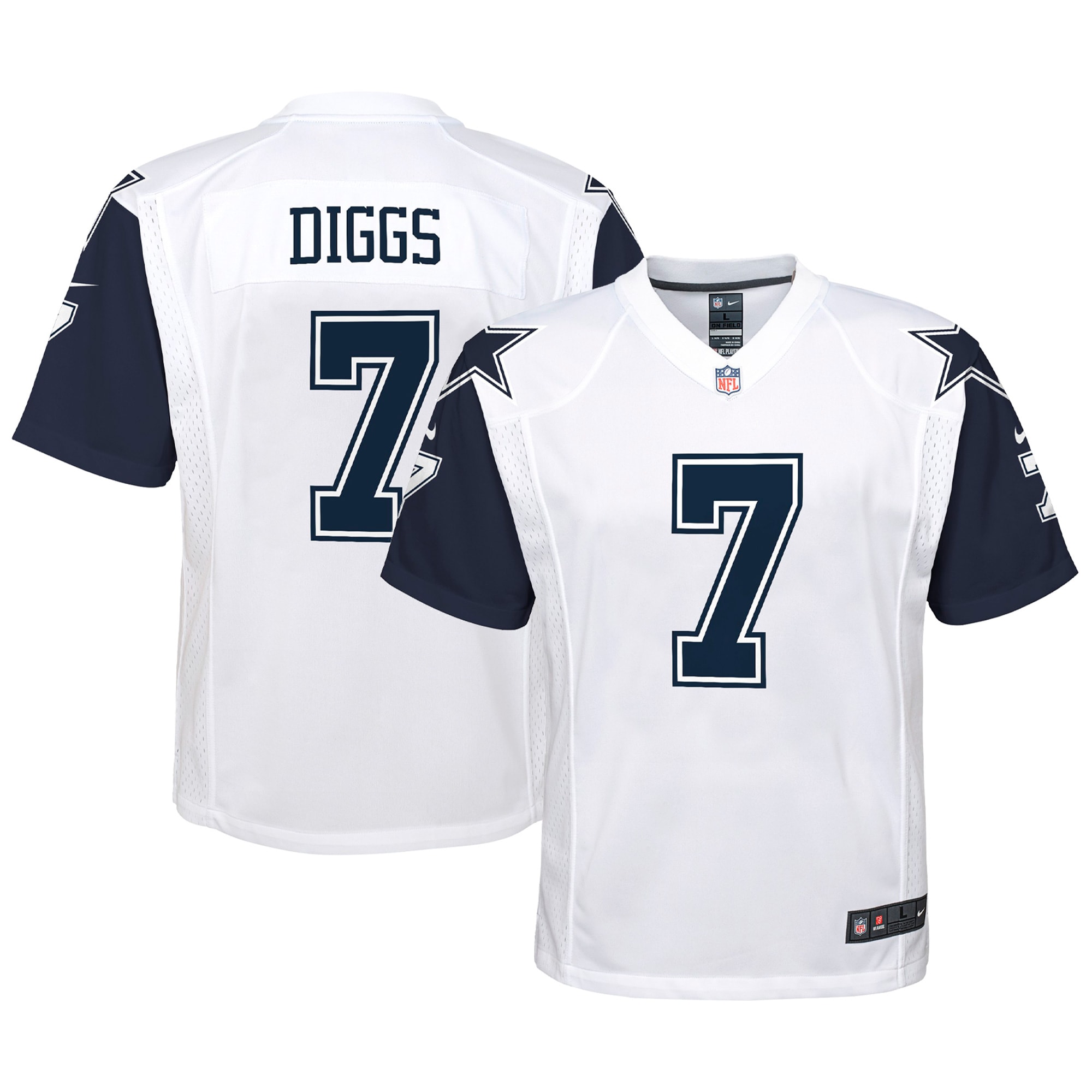 Youth Dallas Cowboys Trevon Diggs White Alternate Game Jersey JS2915 nicesnker