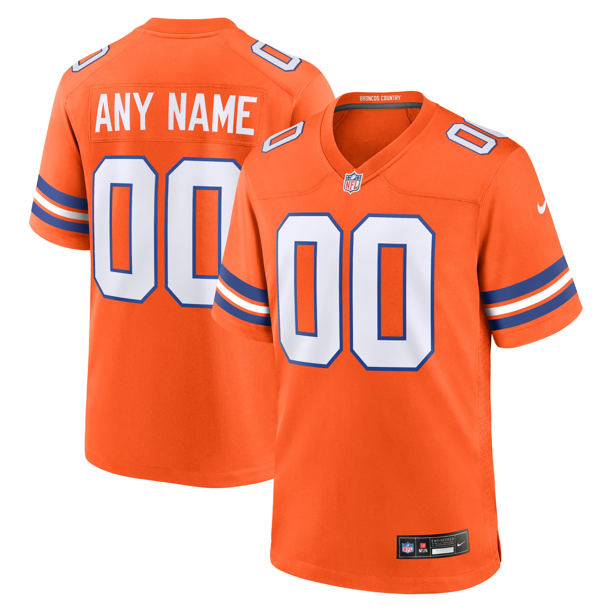 Youth Denver Broncos Orange 2nd Alternate Custom Jersey JS8119 nicesnker