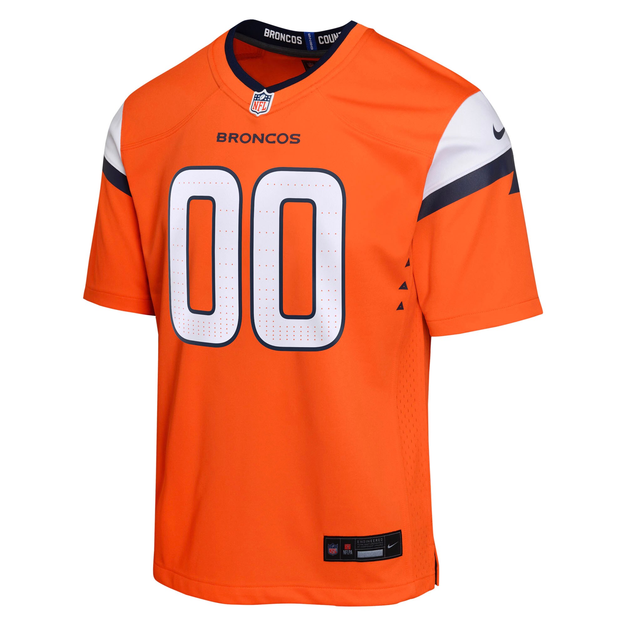 Alternative view of Youth Denver Broncos Orange Custom Game Jersey JS9617 nicesnker