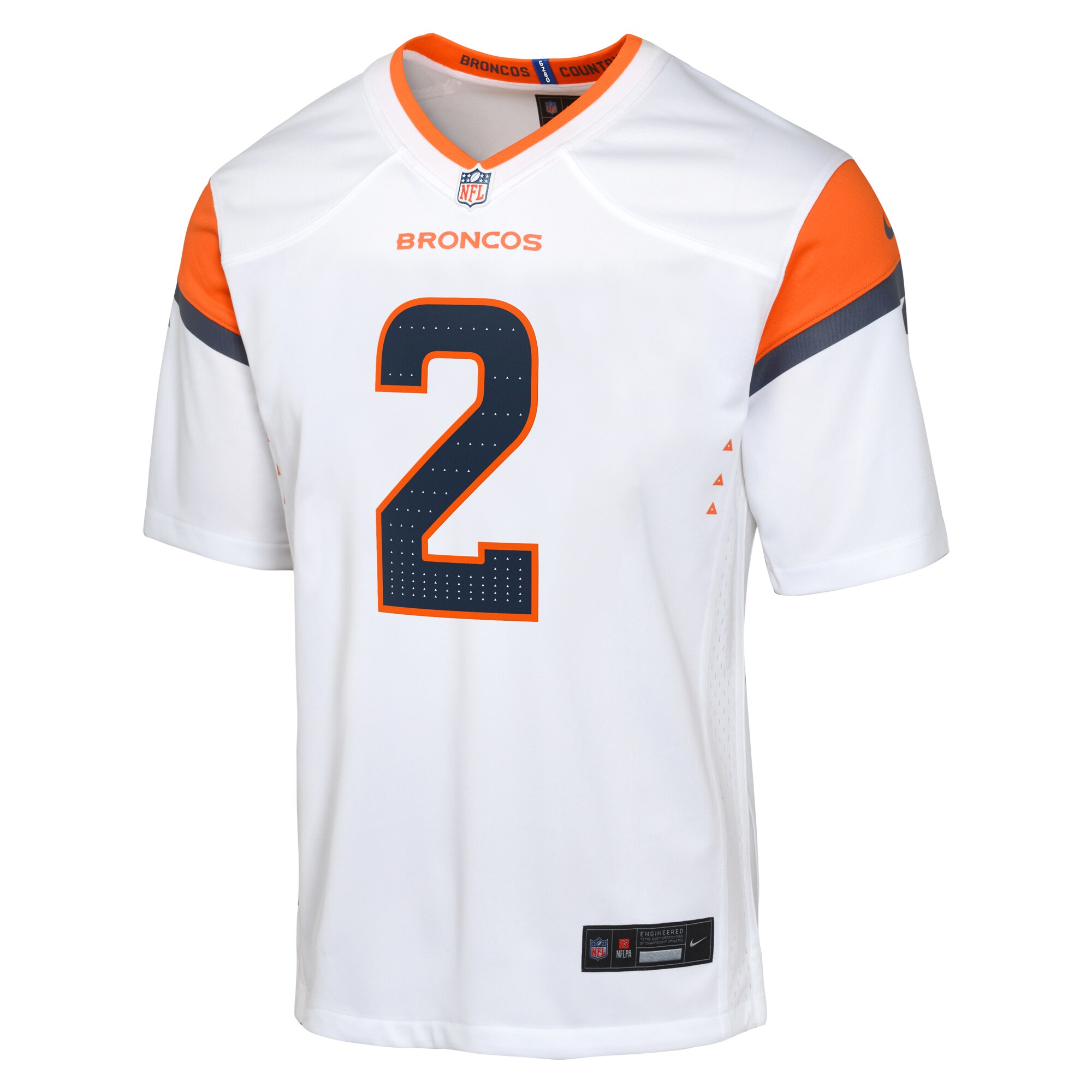 Alternative view of Youth Denver Broncos Patrick Surtain II White Mile High Collection Game Jersey JS7923 nicesnker