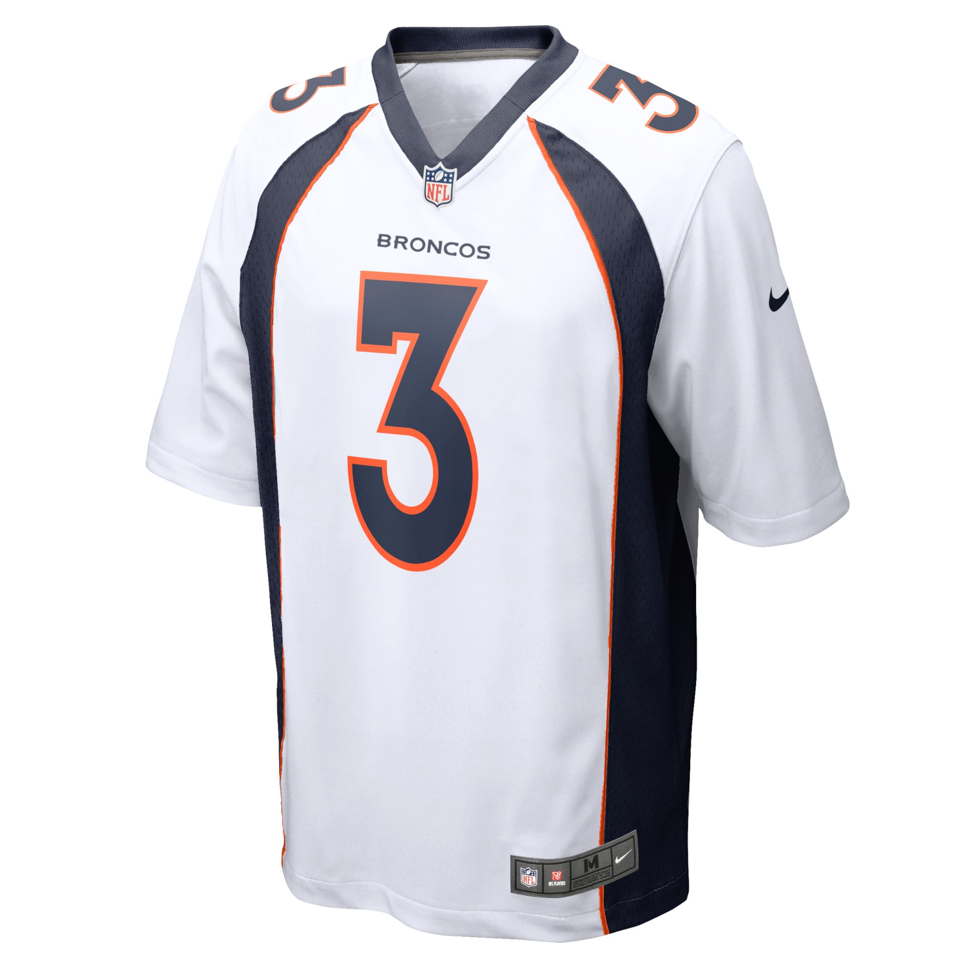 Alternative view of Youth Denver Broncos Russell Wilson White Game Jersey JS2944 nicesnker