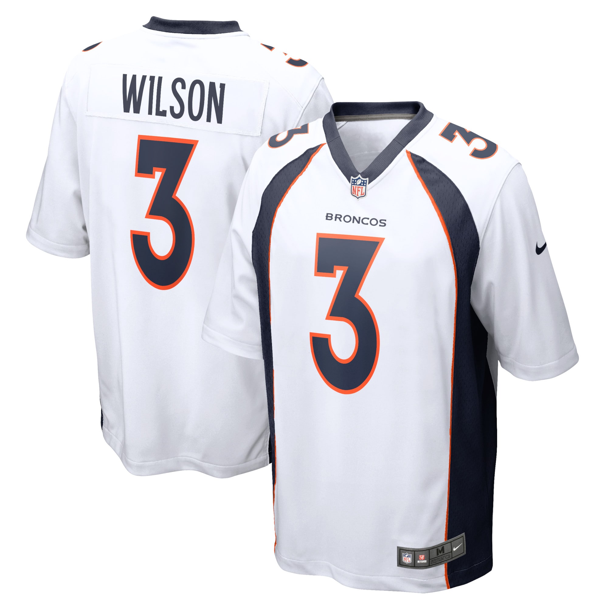 Youth Denver Broncos Russell Wilson White Game Jersey JS2944 nicesnker