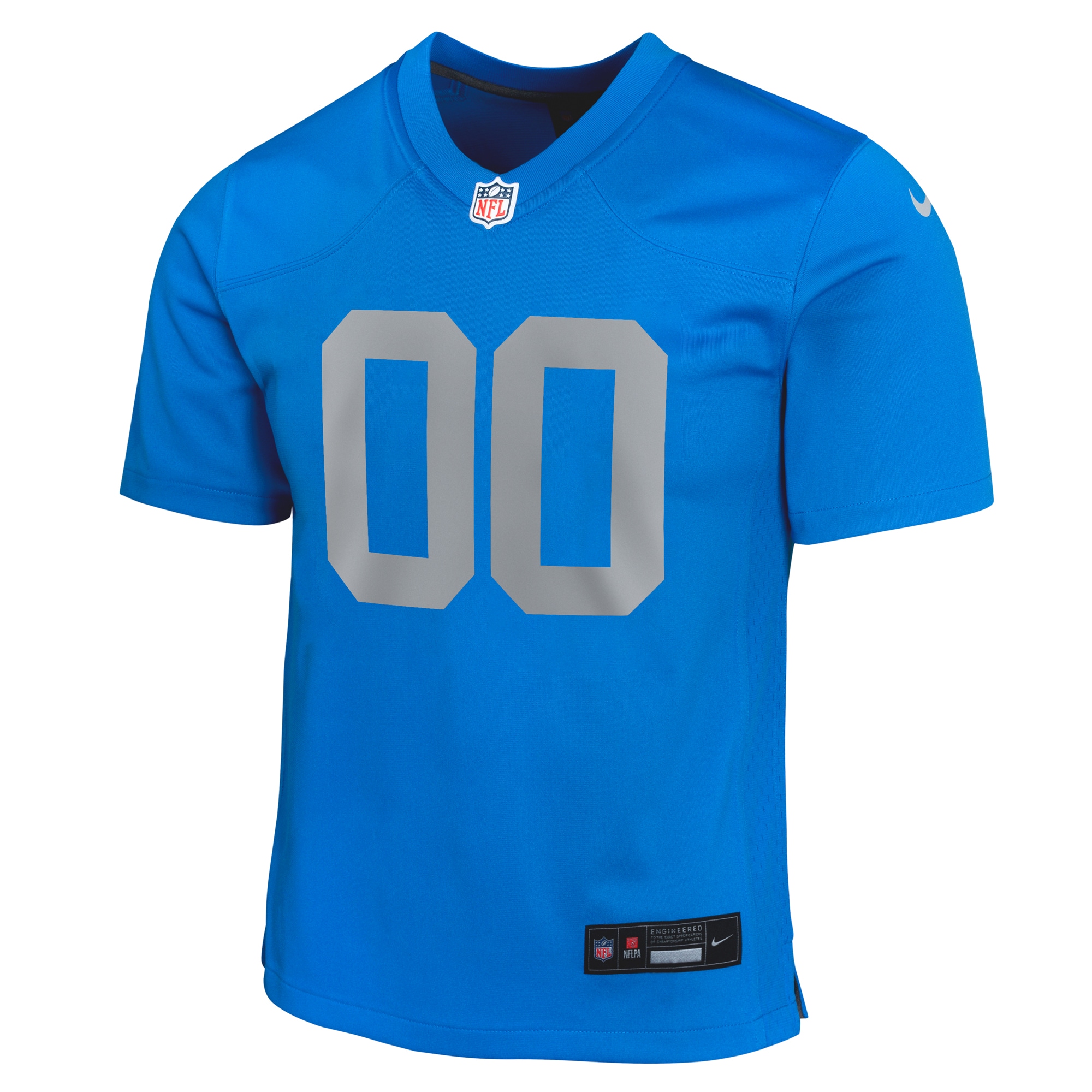 Alternative view of Youth Detroit Lions Blue Alternate Custom Game Jersey JS9649 nicesnker
