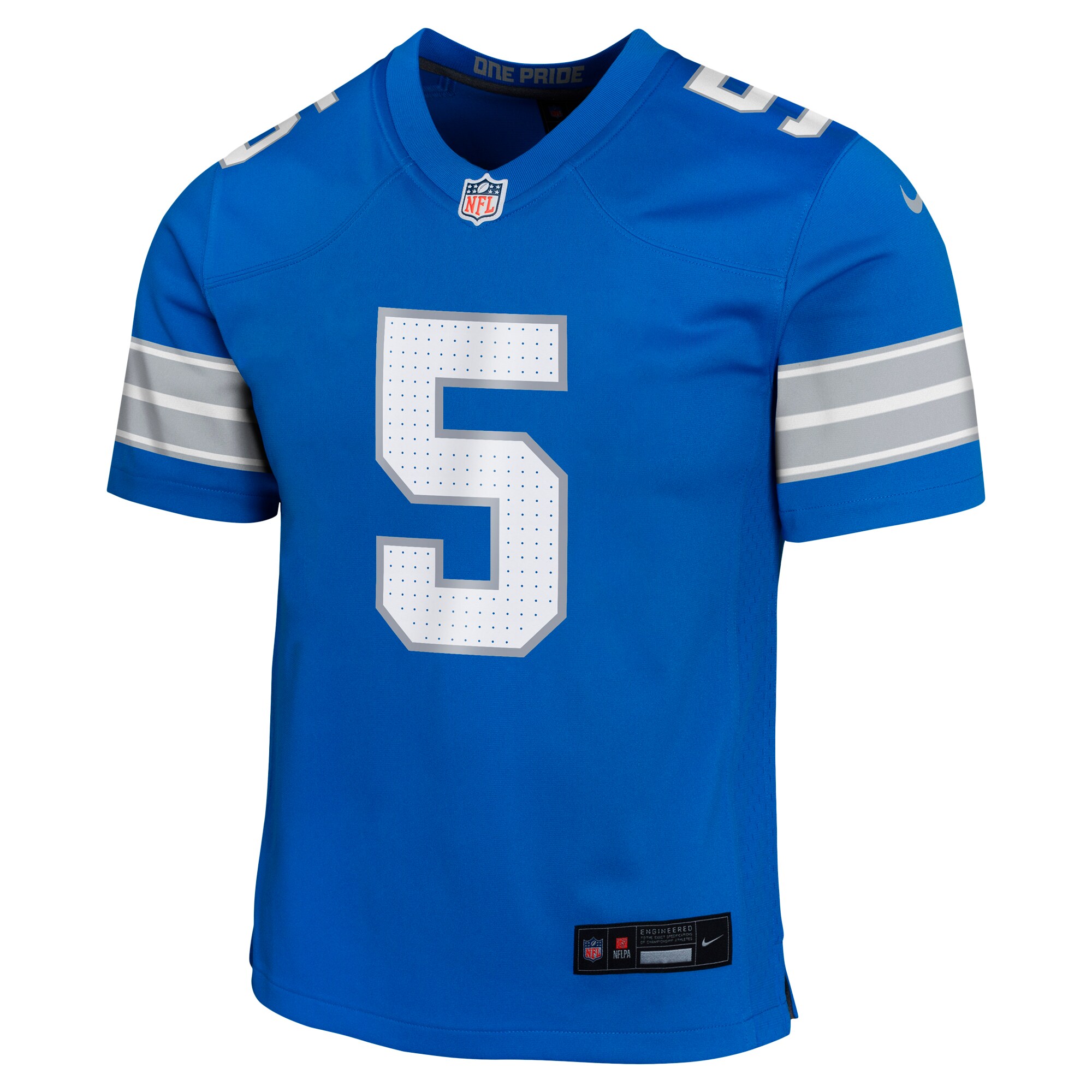 Alternative view of Youth Detroit Lions David Montgomery Blue Team Player Game Jersey JS8213 nicesnker