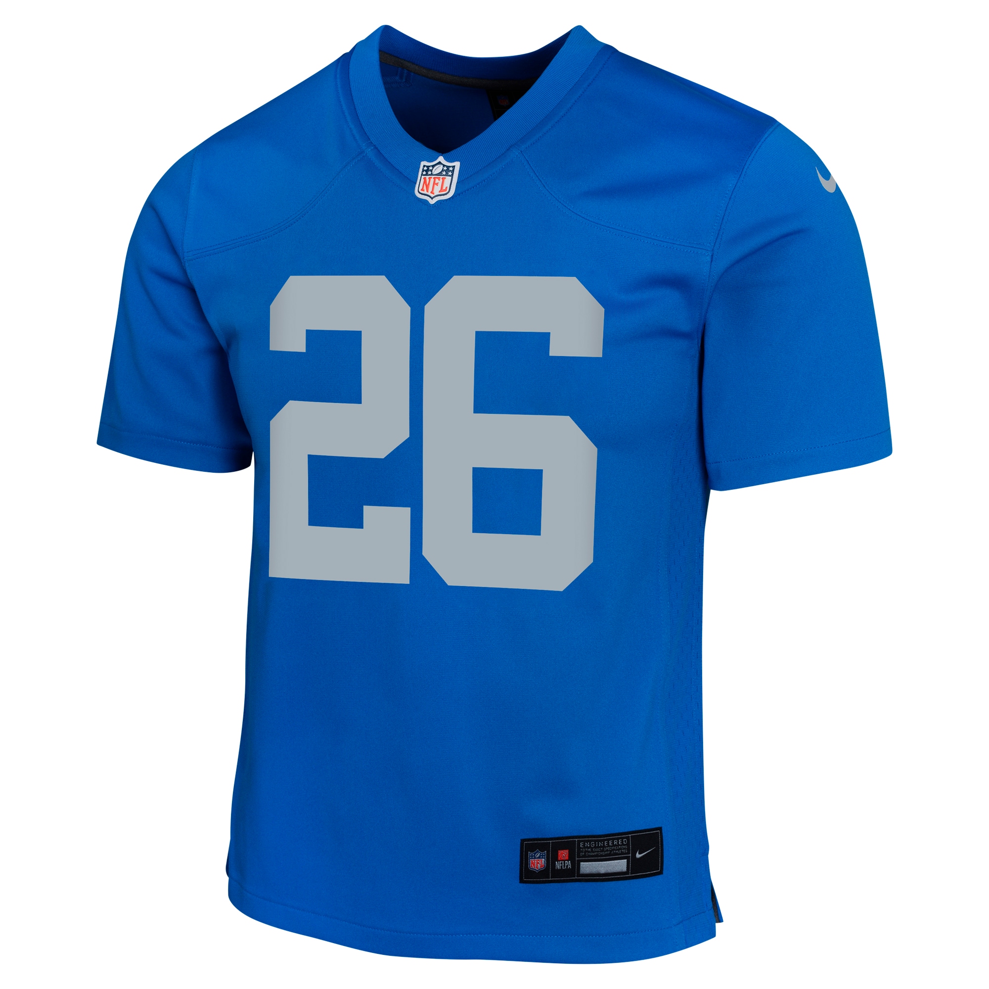 Alternative view of Youth Detroit Lions Jahmyr Gibbs Blue Alternate Game Jersey JS6615 nicesnker