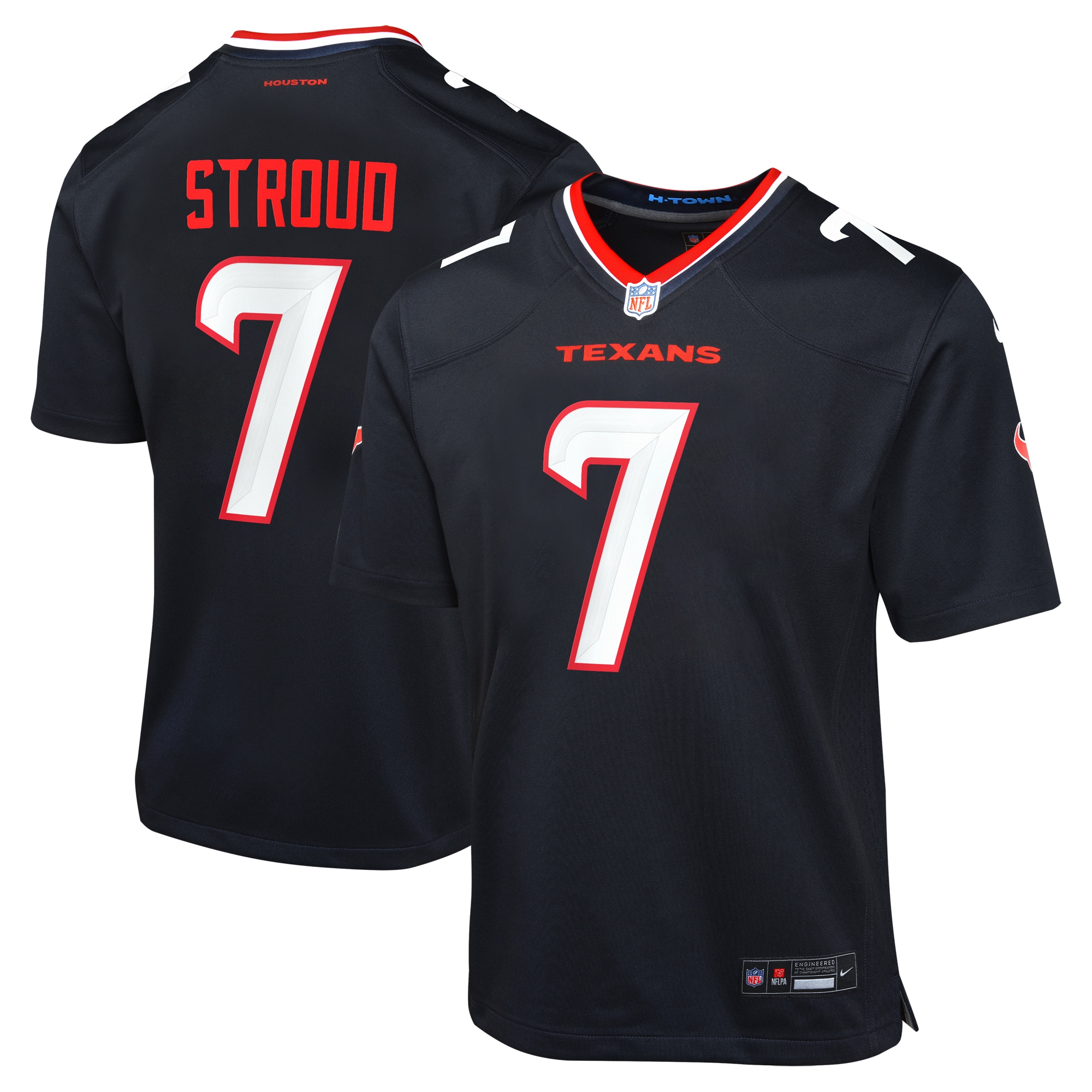Youth Houston Texans C.J. Stroud Navy Game Jersey JS8125 nicesnker