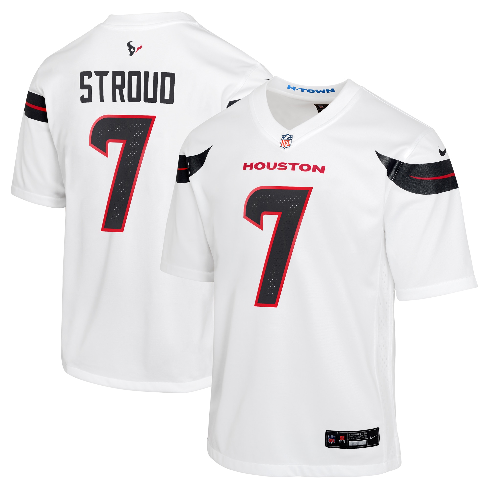 Youth Houston Texans C.J. Stroud White Game Jersey JS3364 nicesnker