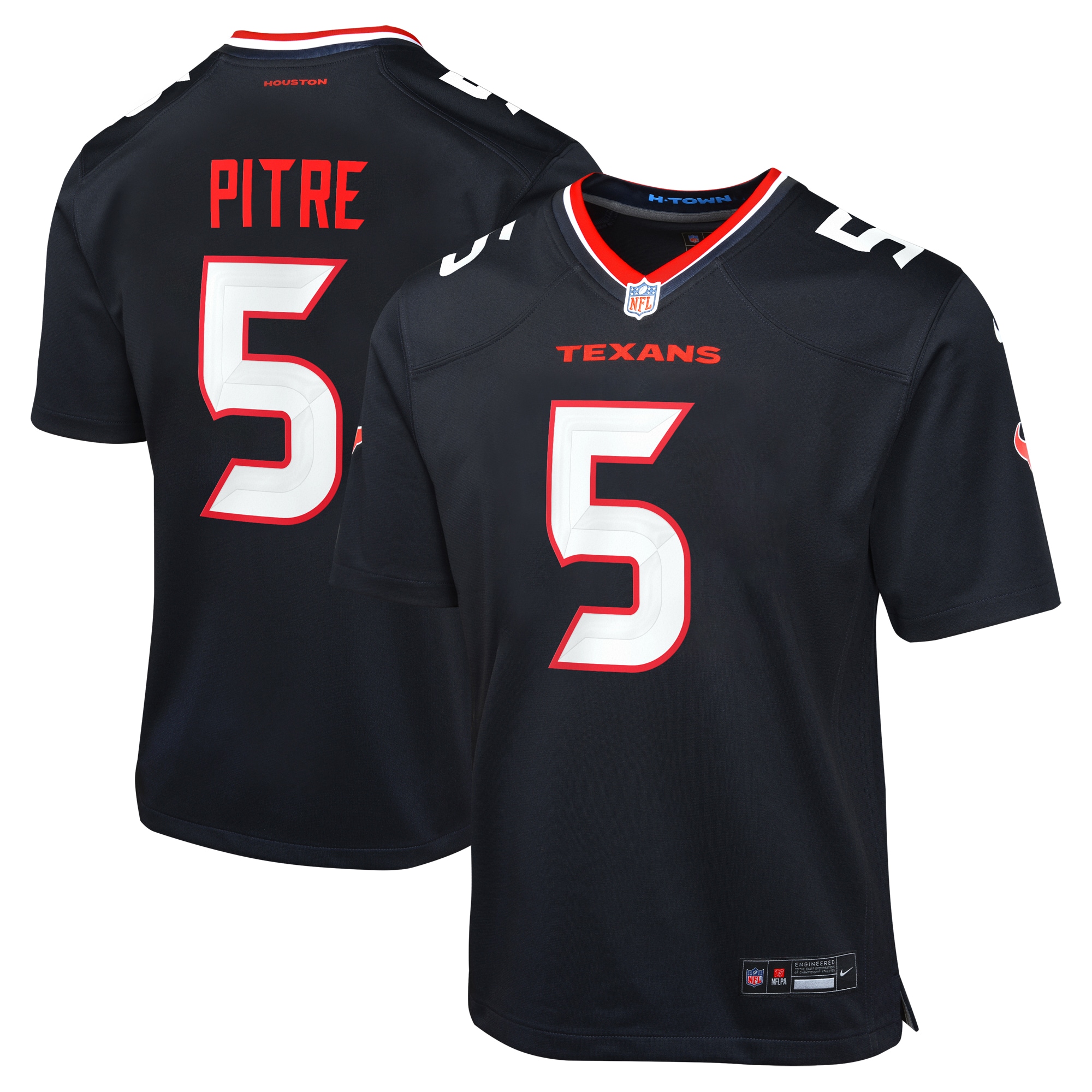 Youth Houston Texans Jalen Pitre Navy Game Jersey JS9089 nicesnker
