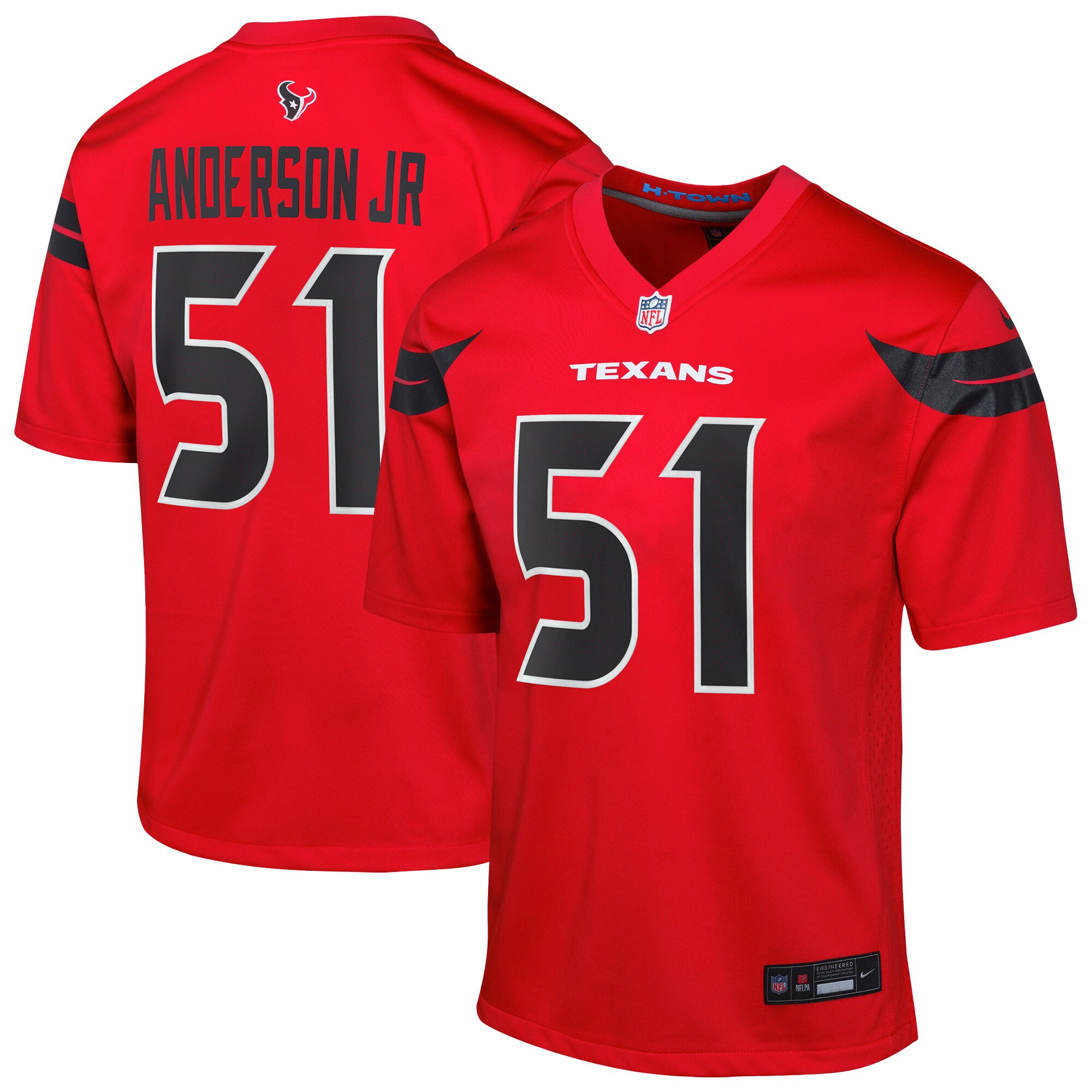 Youth Houston Texans Will Anderson Jr. Red Alternate Game Jersey JS2276 nicesnker