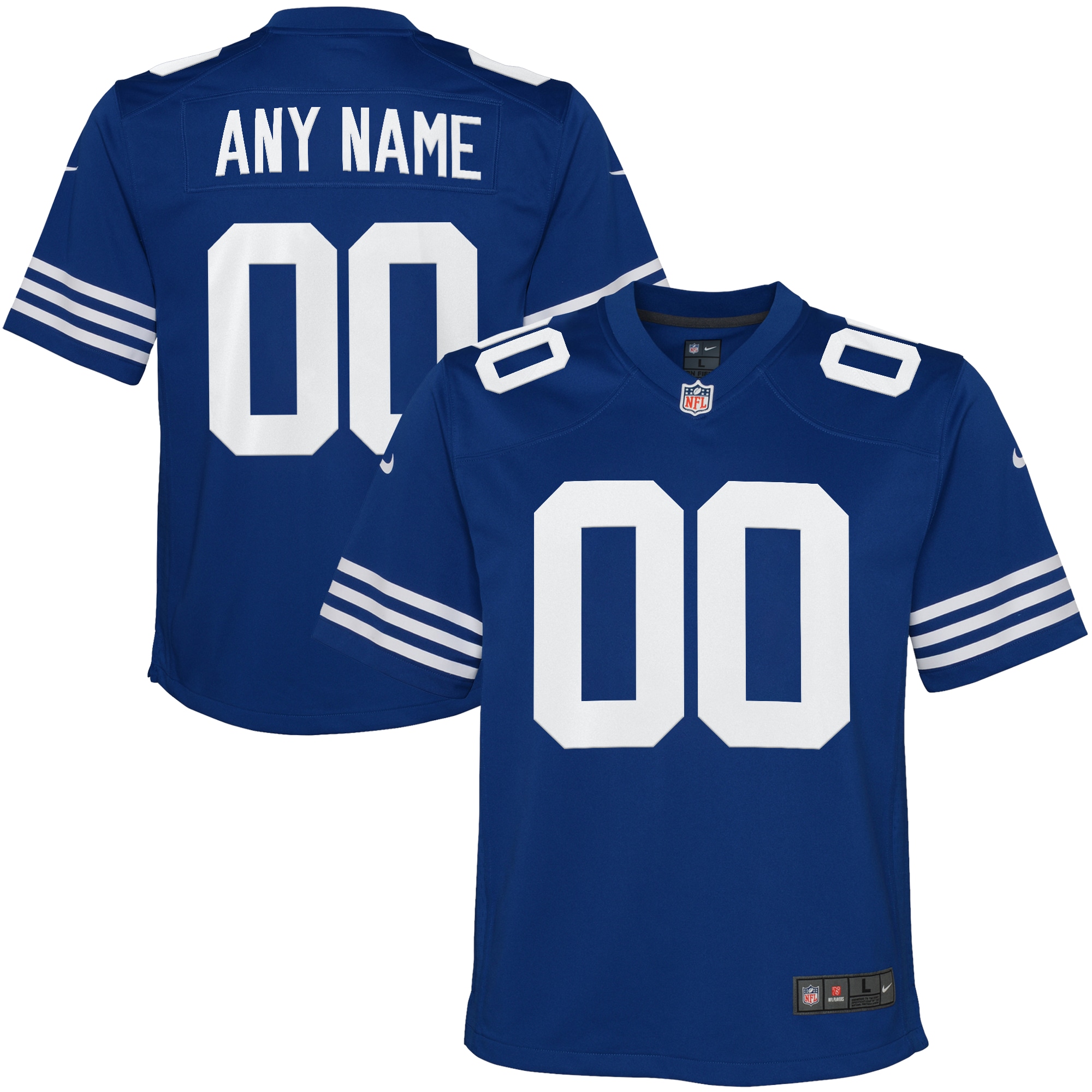 Youth Indianapolis Colts Royal Alternate Custom Game Jersey JS8403 nicesnker