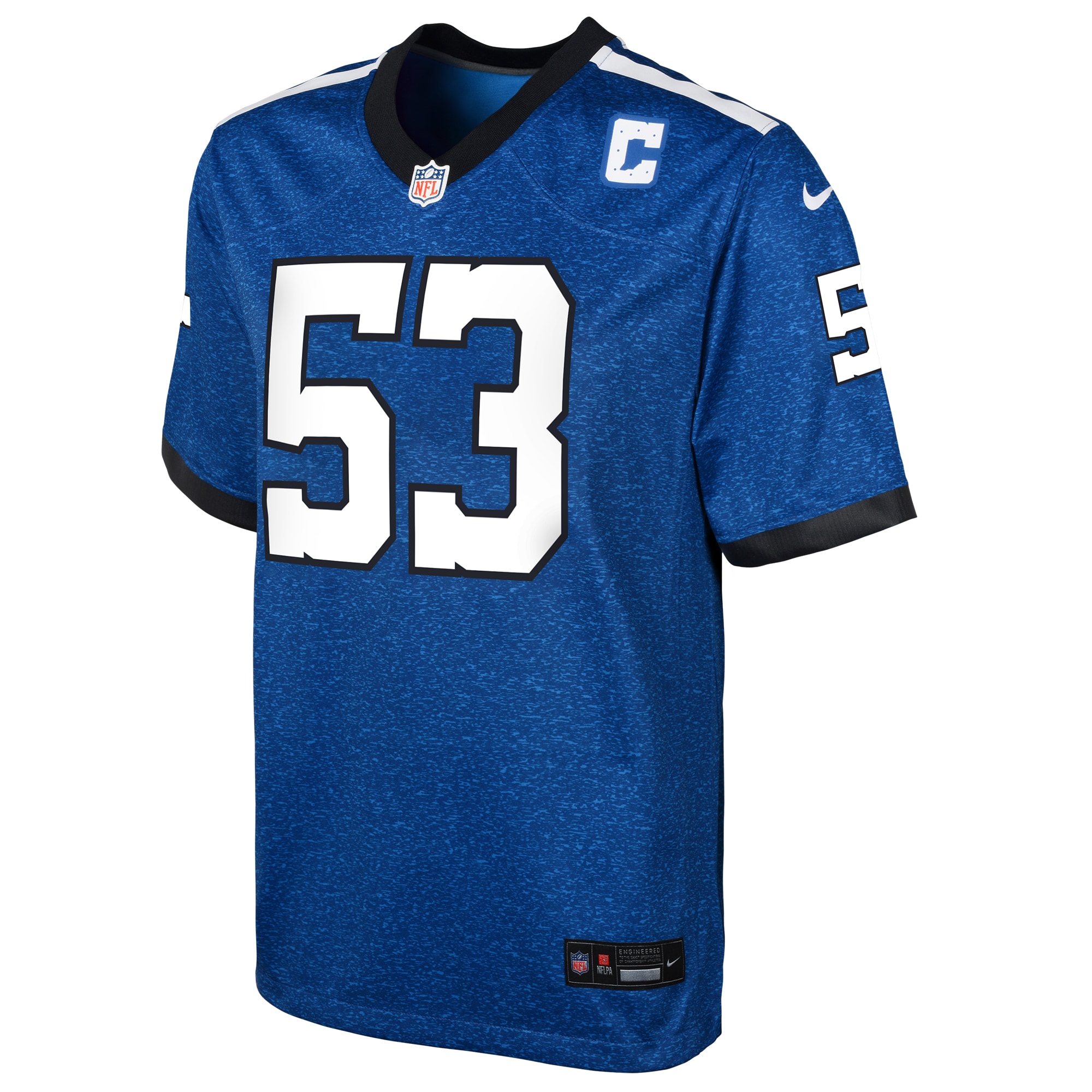 Alternative view of Youth Indianapolis Colts Shaquille Leonard Blue Game Jersey JS2594 nicesnker