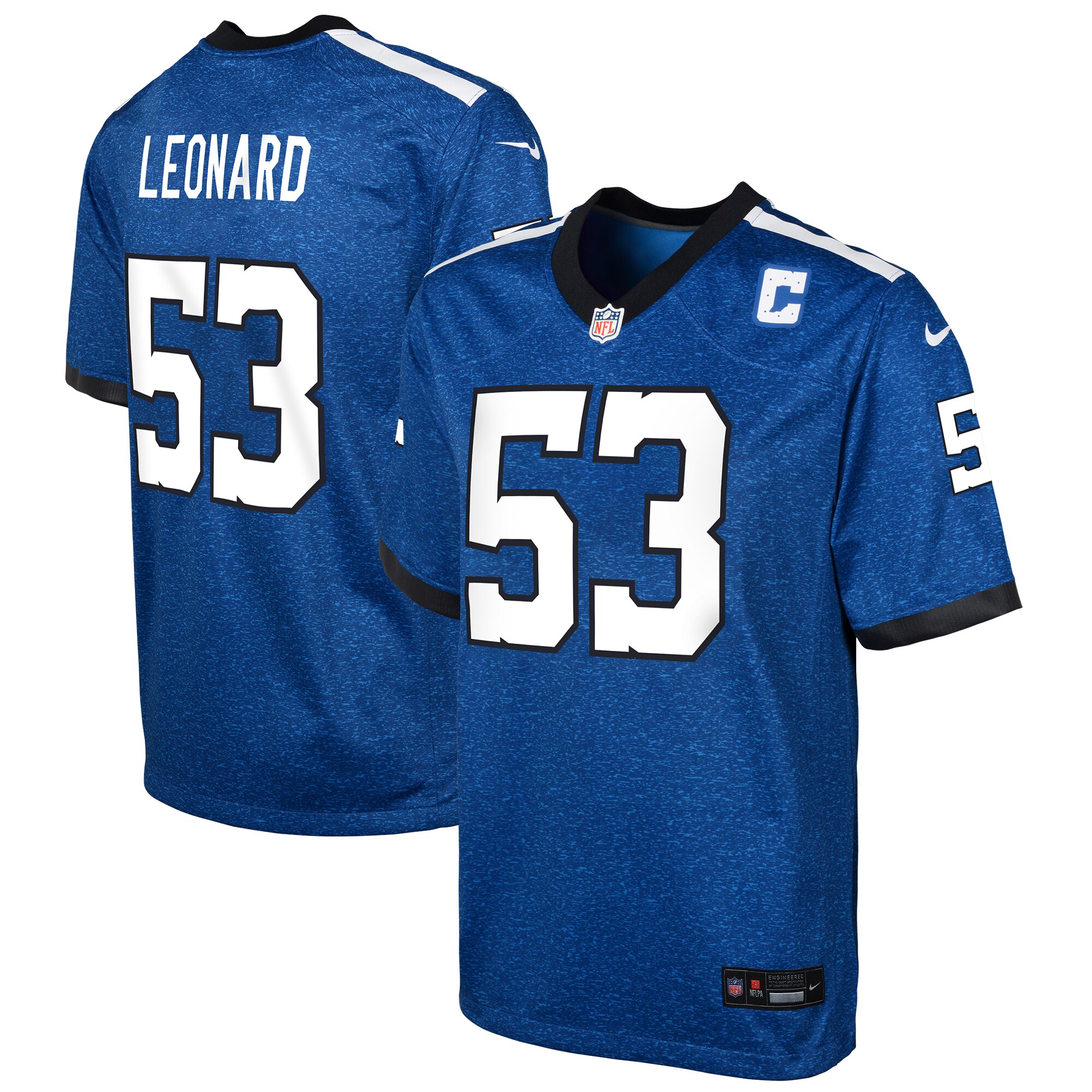 Youth Indianapolis Colts Shaquille Leonard Blue Game Jersey JS2594 nicesnker