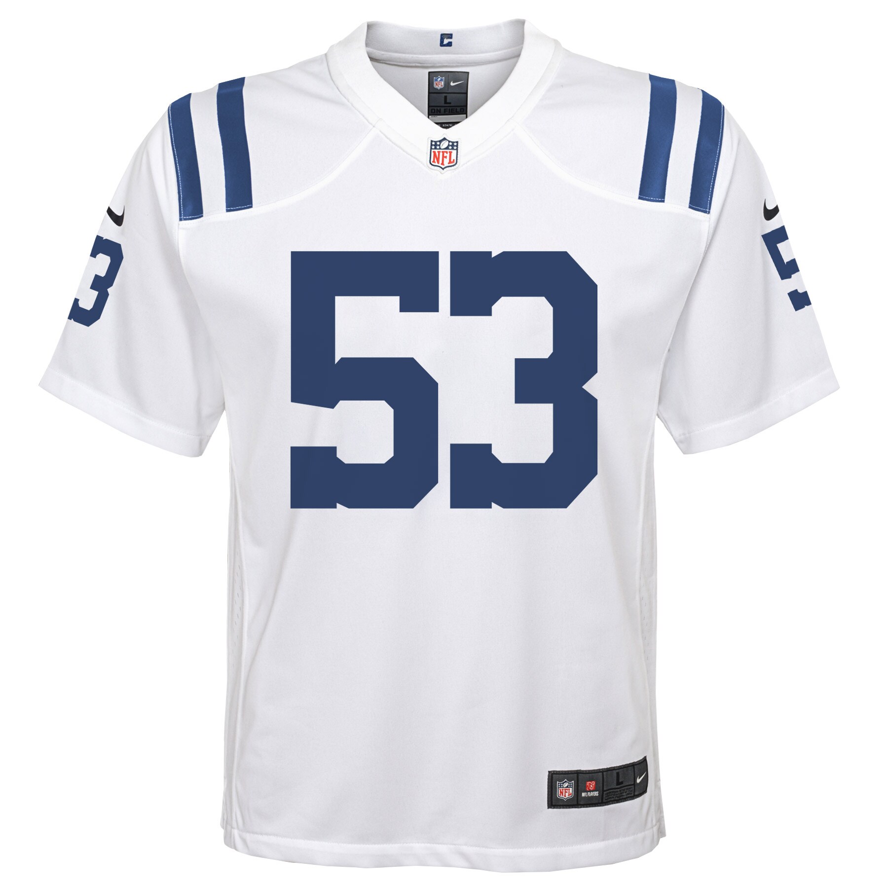 Alternative view of Youth Indianapolis Colts Shaquille Leonard White Game Jersey JS5278 nicesnker
