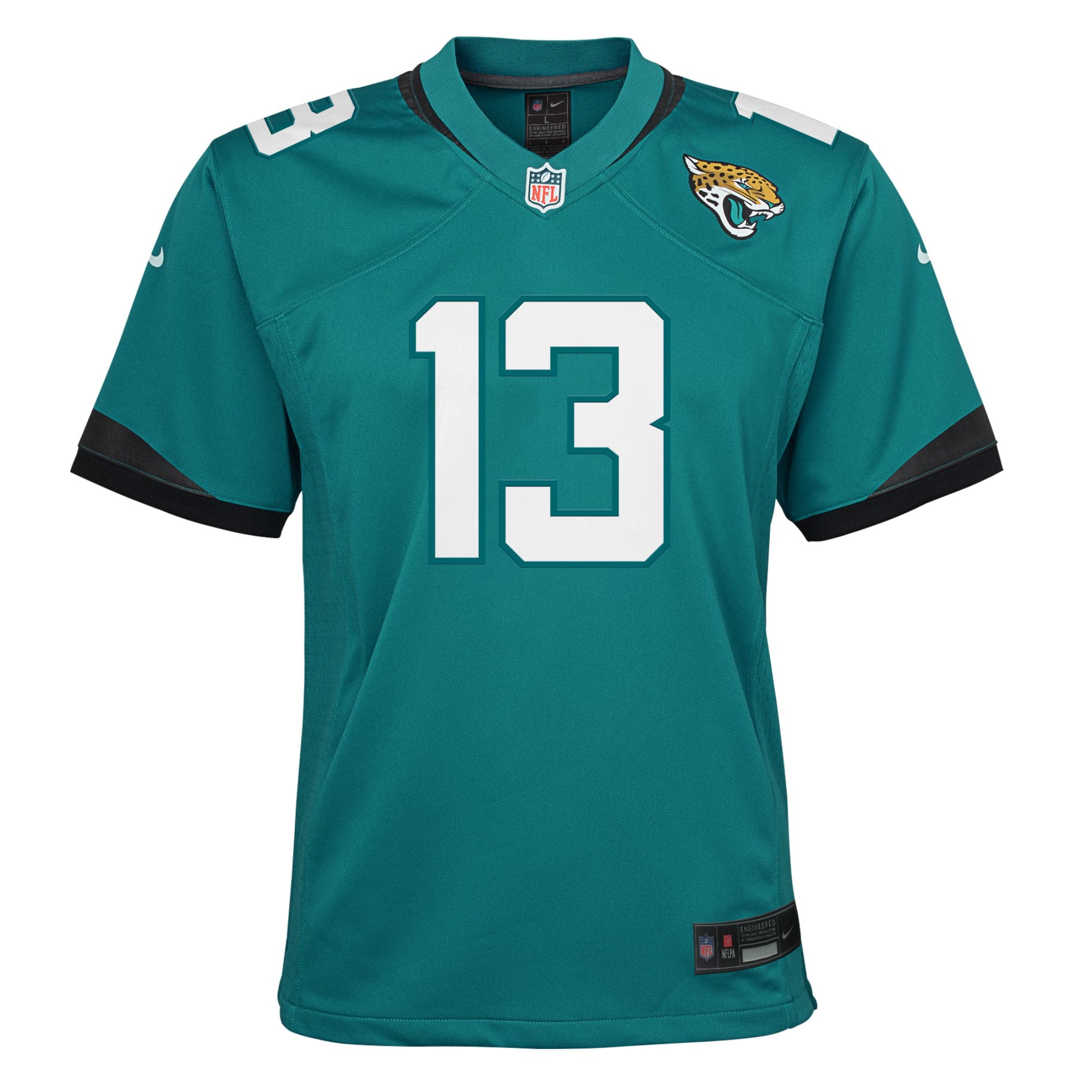 Alternative view of Youth Jacksonville Jaguars Christian Kirk Teal Game Jersey JS8008 nicesnker