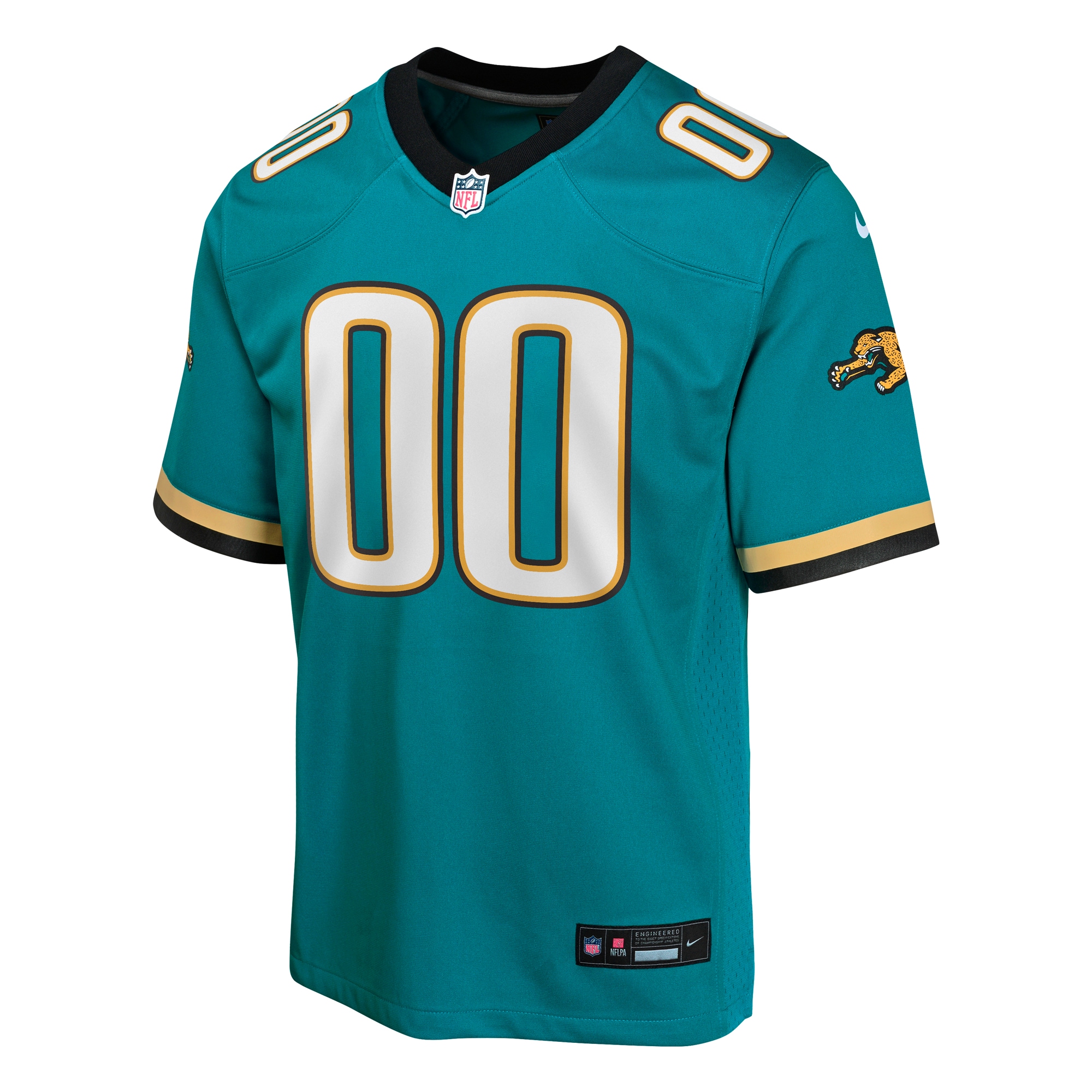 Alternative view of Youth Jacksonville Jaguars Teal Prowler Throwback Custom Game Jersey JS1642 nicesnker
