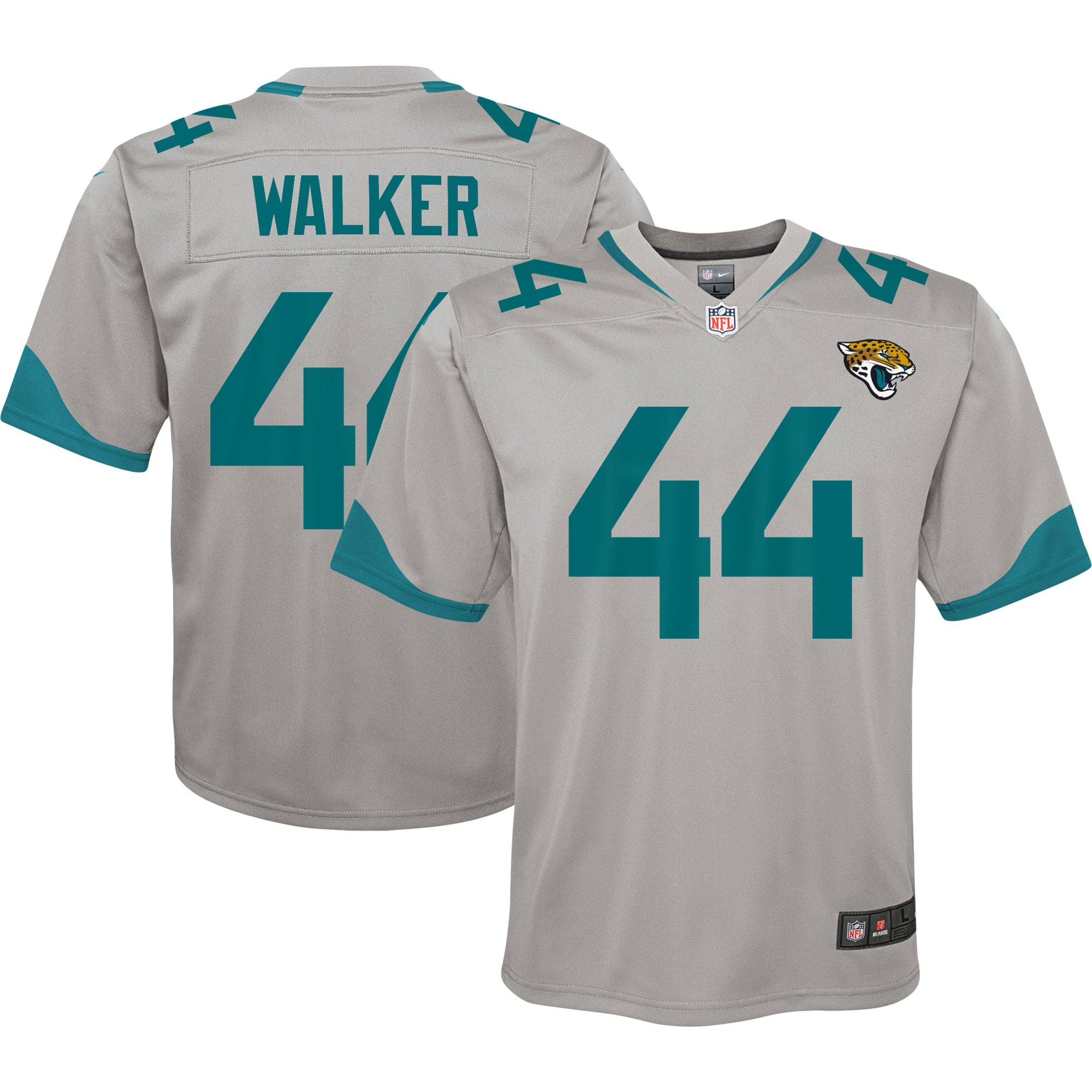 Youth Jacksonville Jaguars Travon Walker Silver Inverted Game Jersey JS3638 nicesnker