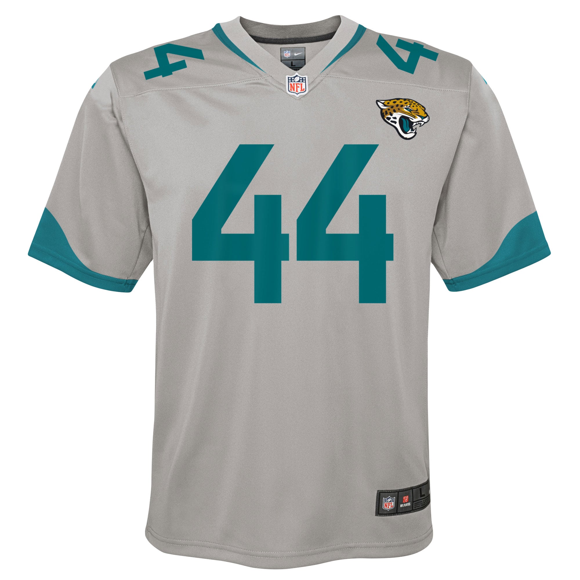 Alternative view of Youth Jacksonville Jaguars Travon Walker Silver Inverted Game Jersey JS3638 nicesnker