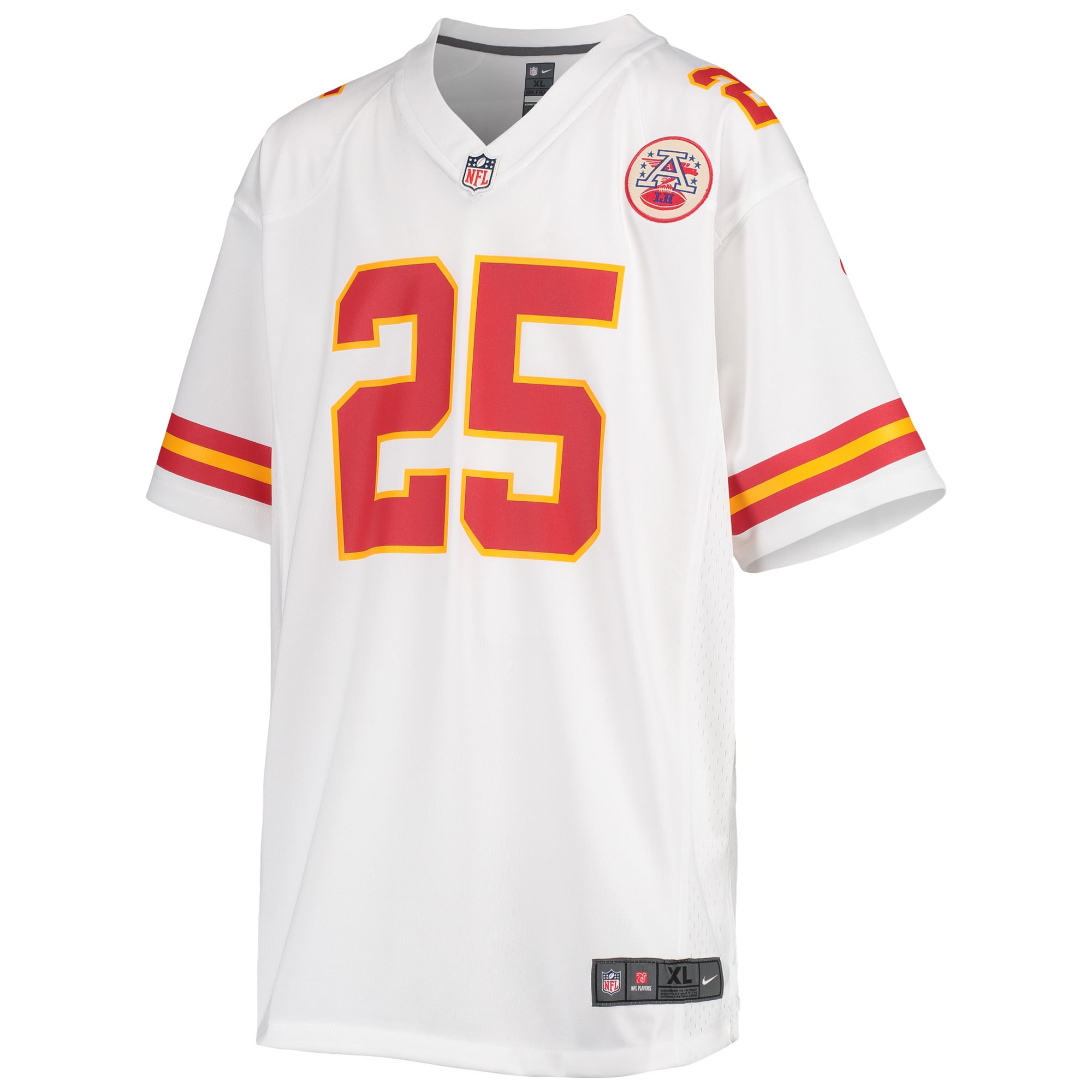Alternative view of Youth Kansas City Chiefs Clyde Edwards-Helaire White Game Jersey JS5037 nicesnker