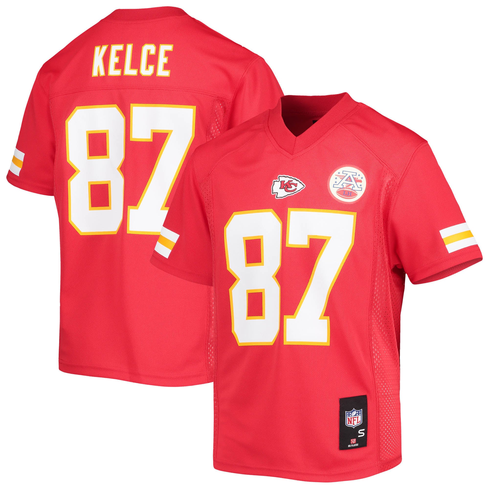 Youth Kansas City Chiefs Travis Kelce Red Player Jersey JS9305 nicesnker