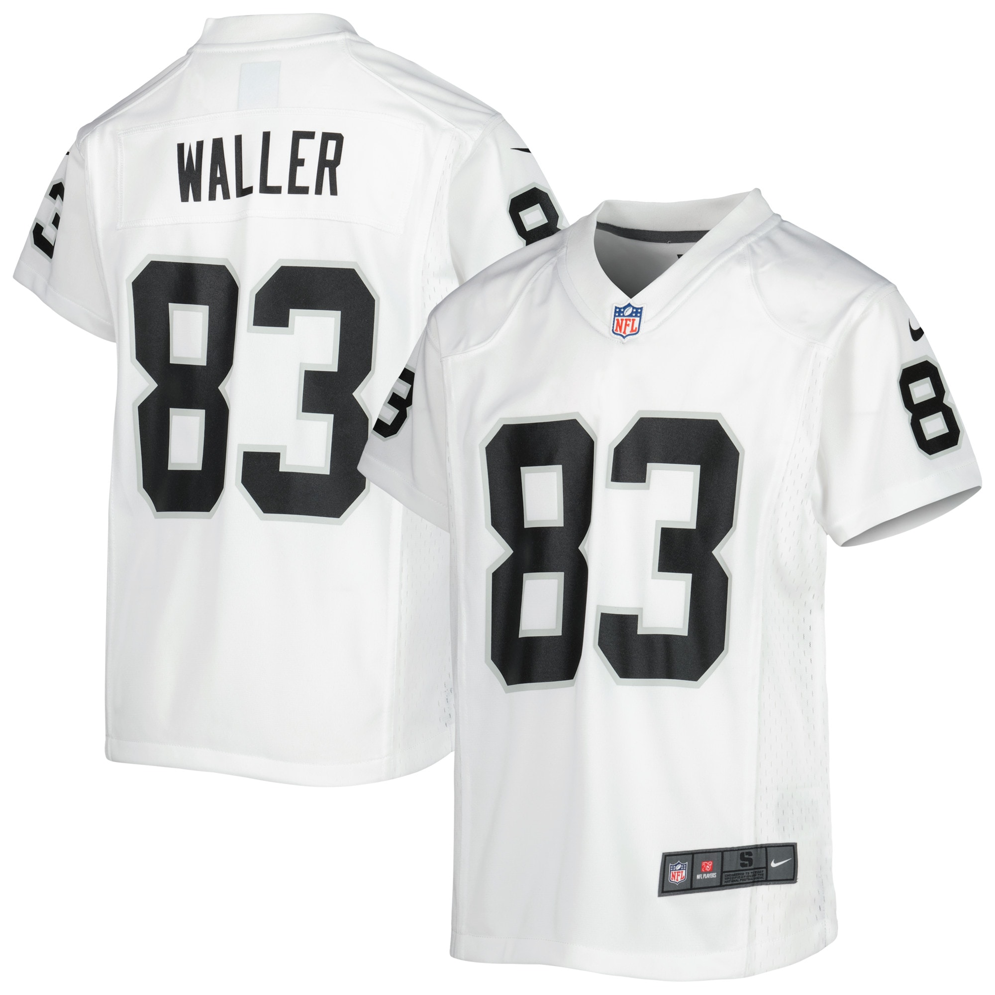 Youth Las Vegas Raiders Darren Waller White Game Jersey JS8927 nicesnker